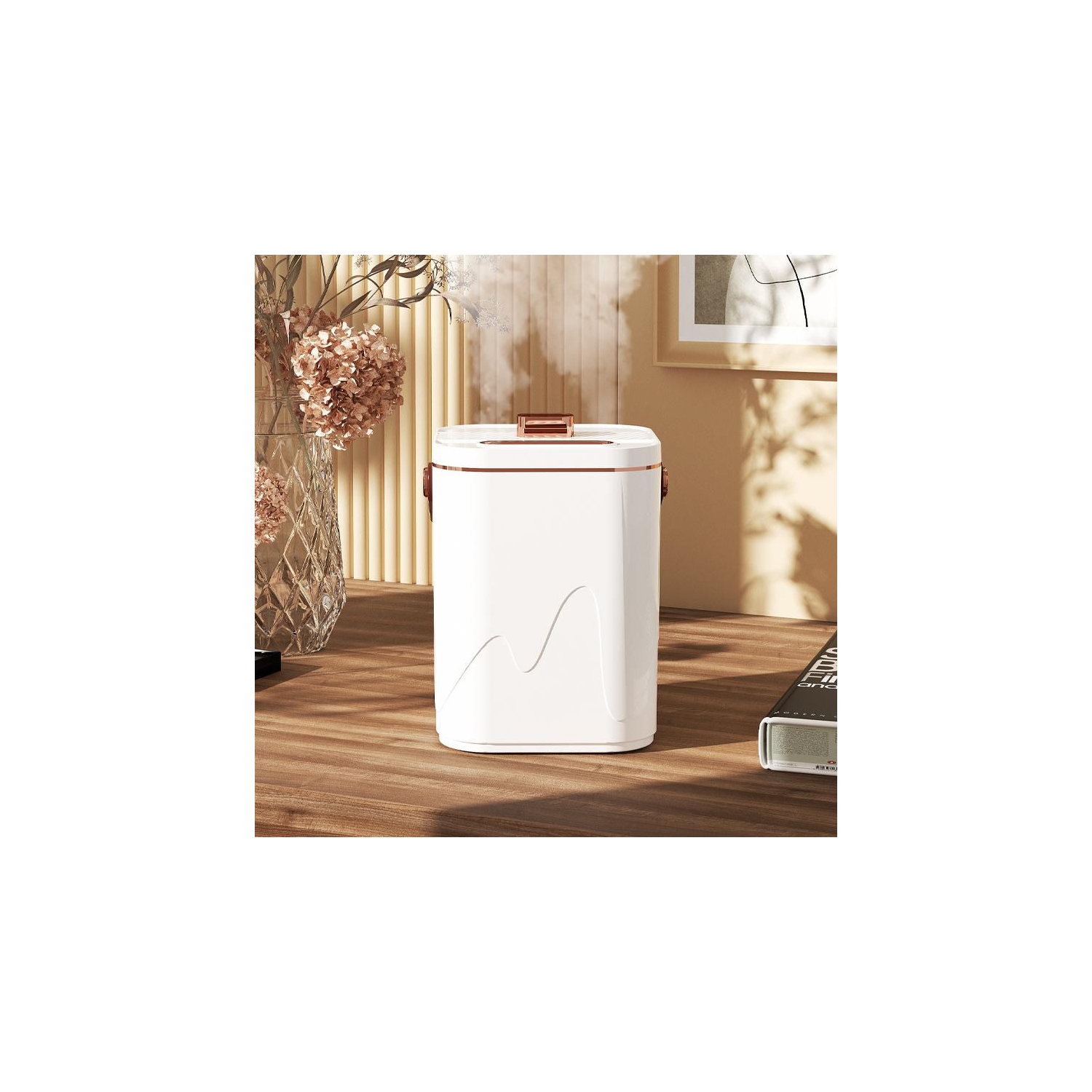 Humidifier, bedroom home use, silent pregnant women and baby bedroom air purification small large fog constant humidity aromatherapy all-in-one, white