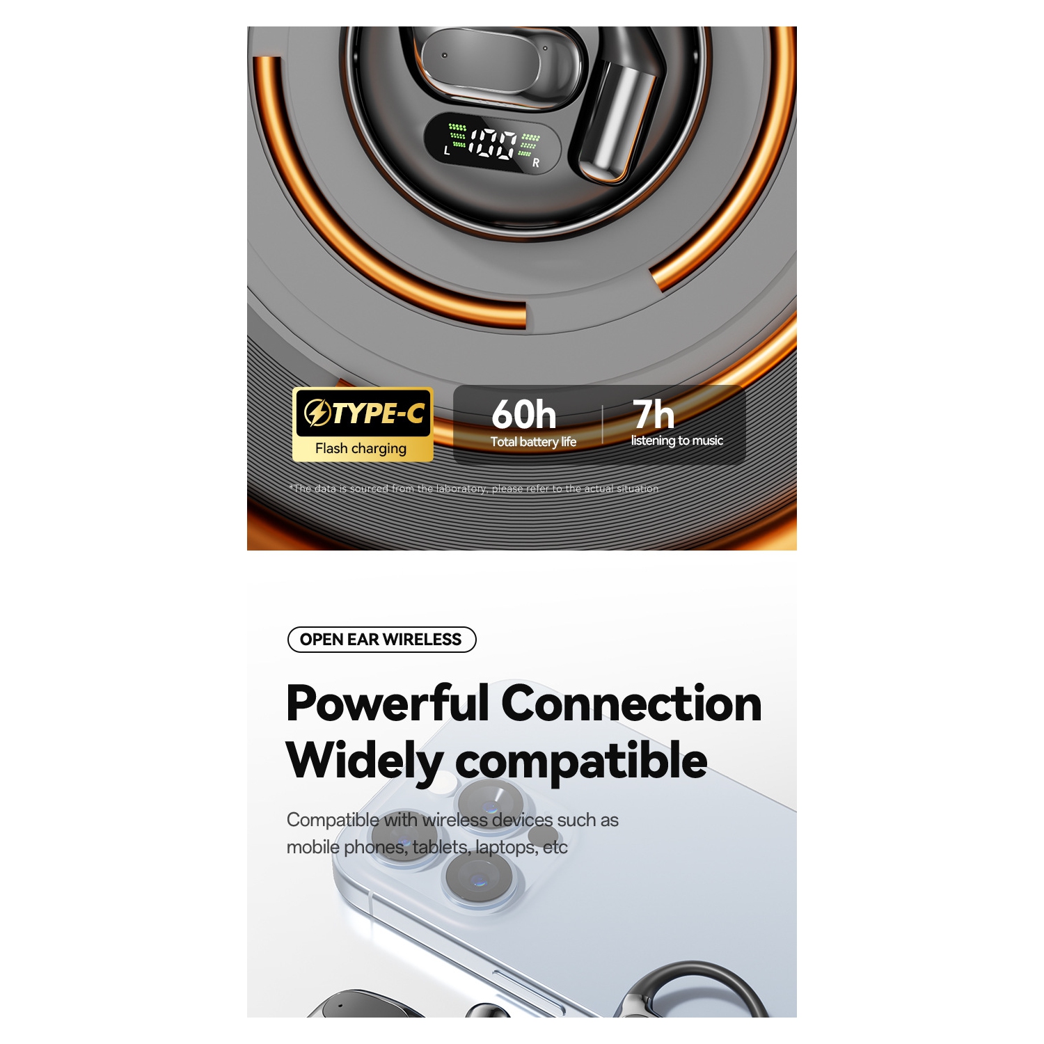 Écouteurs bouton de traduction en temps réel Bluetooth 5,4 Casque d'écoute audio spatial personnalisé noir nouveau M114 compartiment rotatif