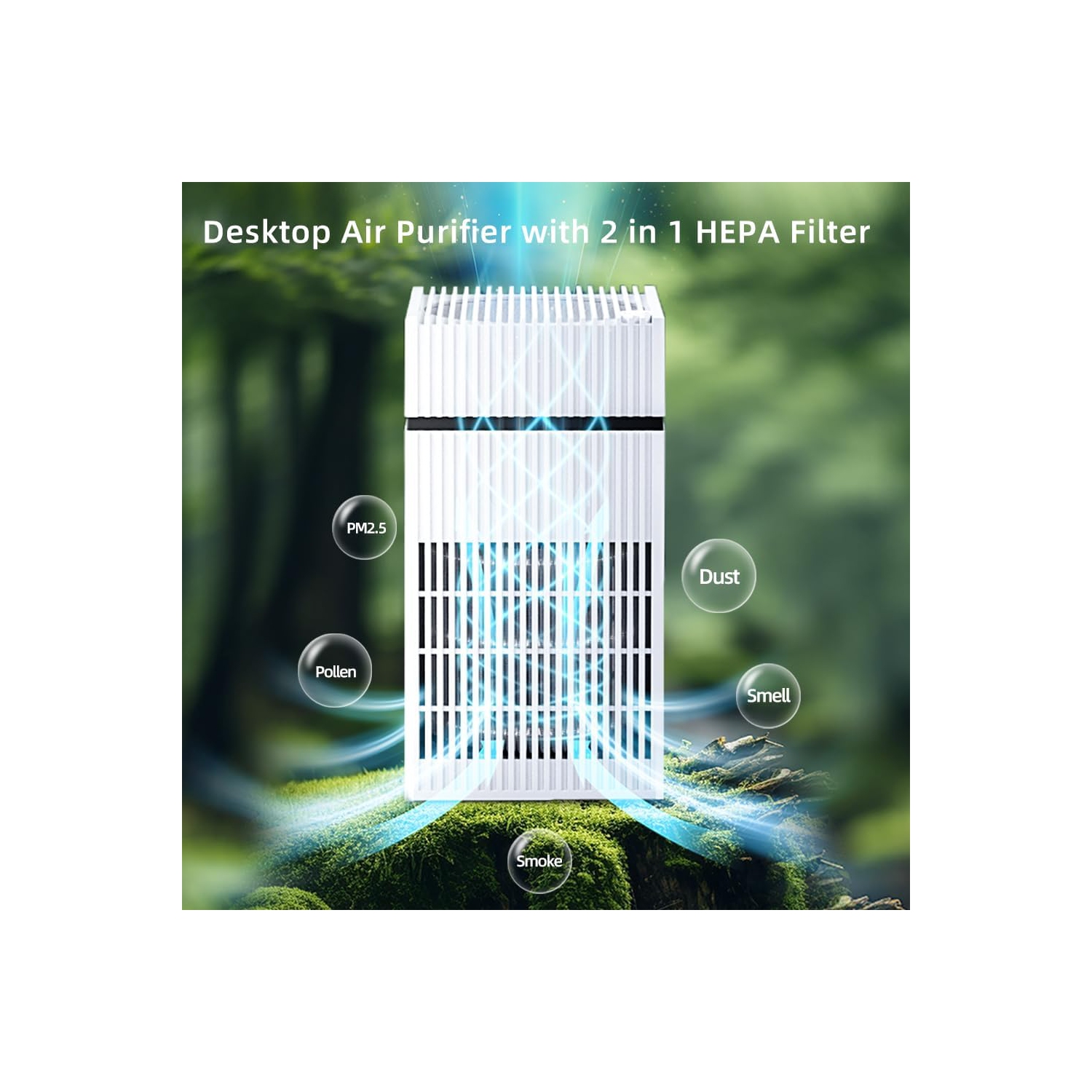 Air Purifier for Office, Home, Office Suitable for Removing Pollen, Dust, Odor and Smoke, Home Formaldehyde Removal and Deodorization Purifier No