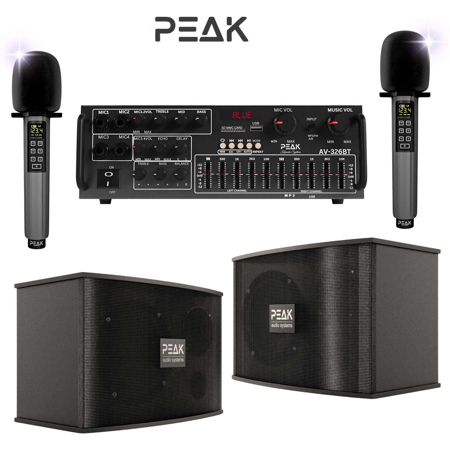 PEAK Karaoke ELITE PRO STAGE I Karaoke System - 1200W