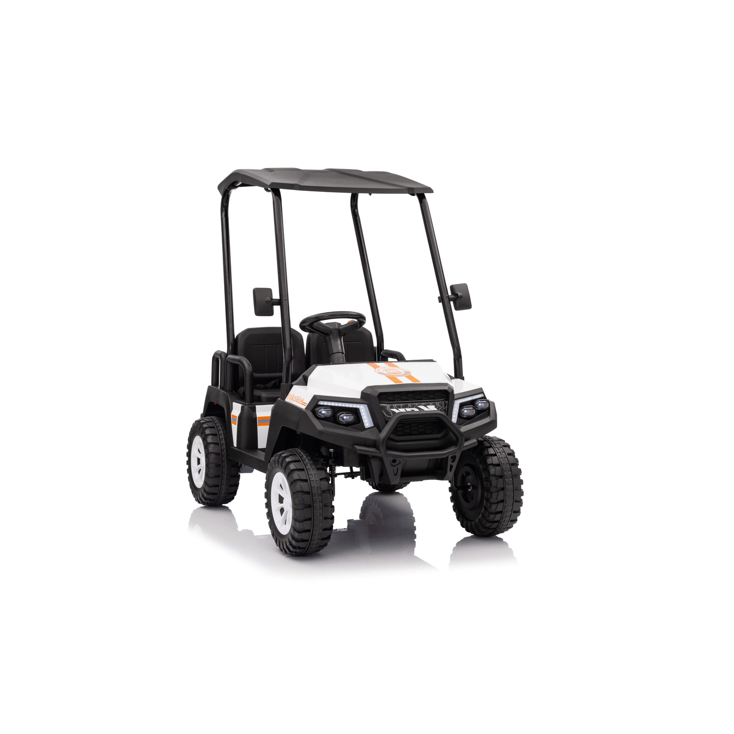 4-Seater 24V Golf Buggy Kids Ride-On Car, 4WD, Rubber Tires, Leather Seat, With RC