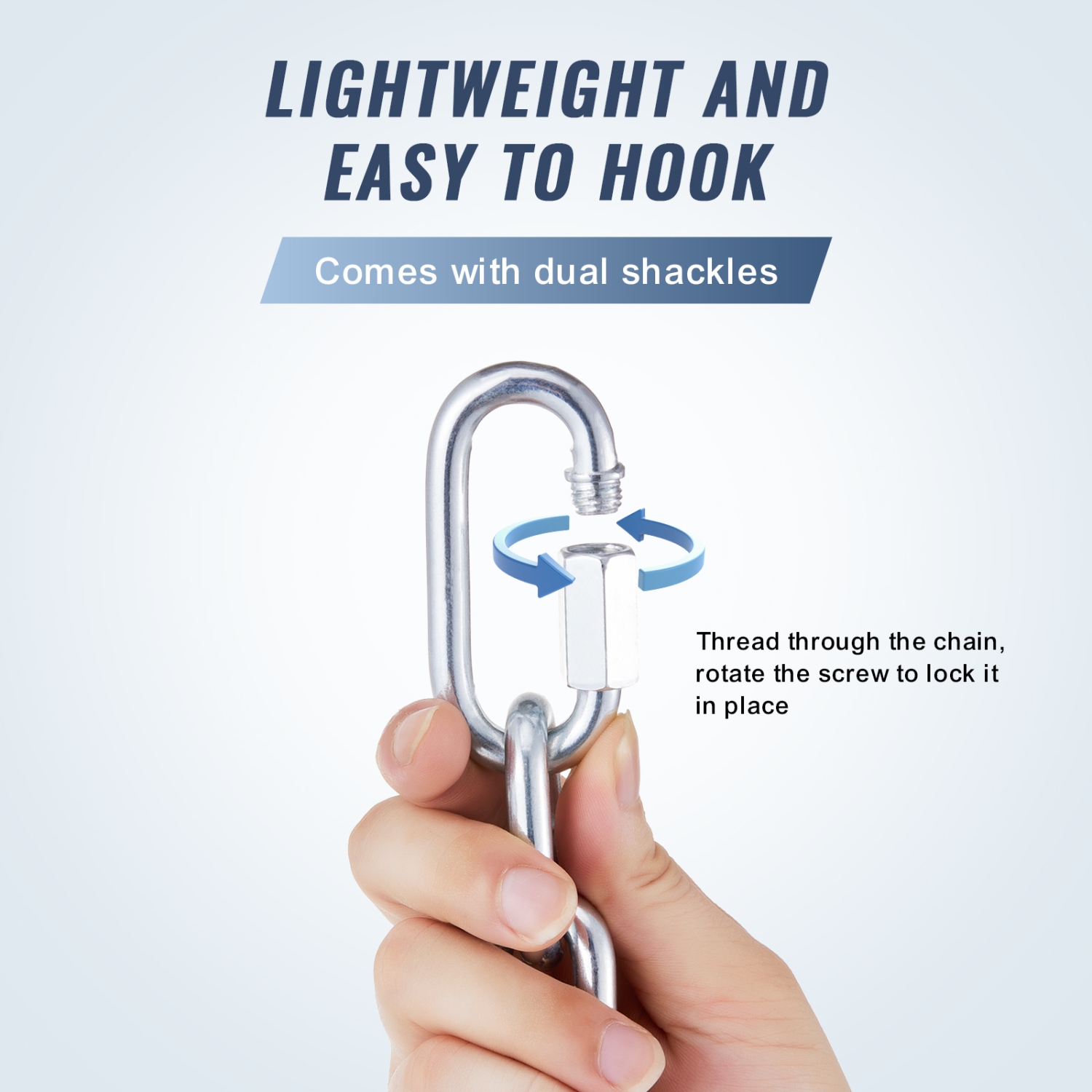 VEVOR 5/16" x 92' Proof Coil Chain,1667 lbs Working Load,Zinc Plated Proof Tested Coil Chain with Two Quick Links, Carbon Steel Link Chain for