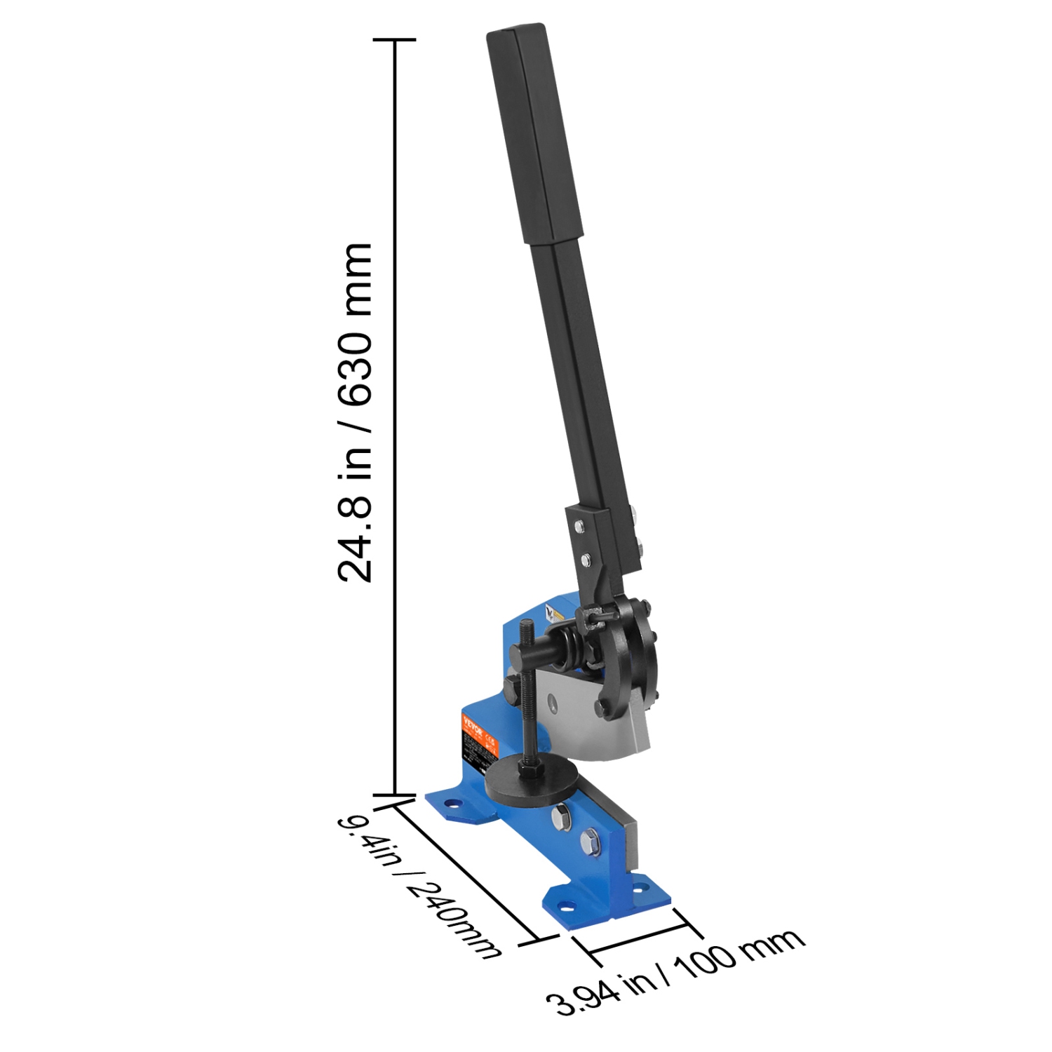 VEVOR 5" Manual Hand Plate Shear for Metal Sheet Processing,HS-5 Benchtop Cutter with Q235 Material,for Crafts Thick Steel Crafting,Roll Press
