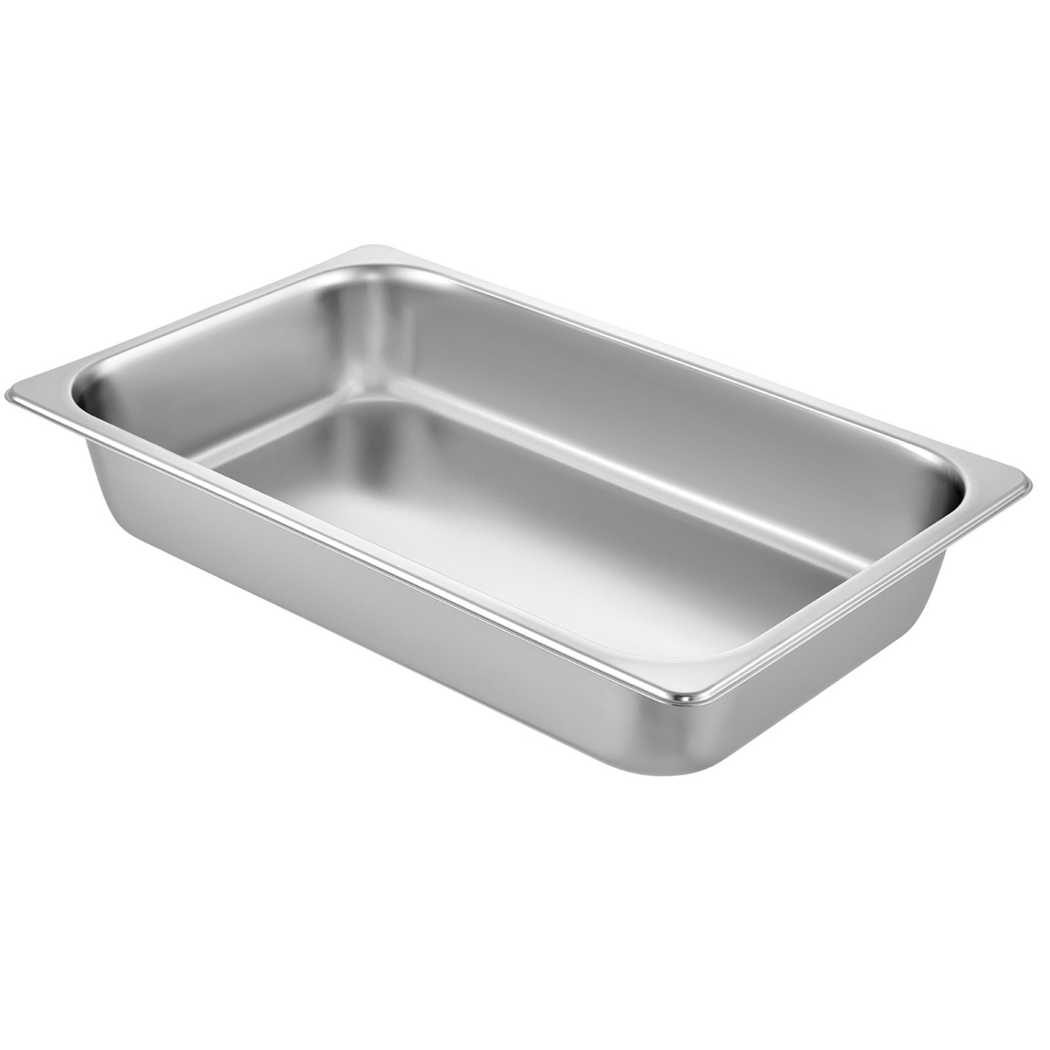 VEVOR 6 Pack Steam Table Pans 20.9 x 12.8 x 3.9 Inch Deep Steam Table Pan Full Size 13L Deep Food Container Stainless Steel Oven Tray Hotel Pans