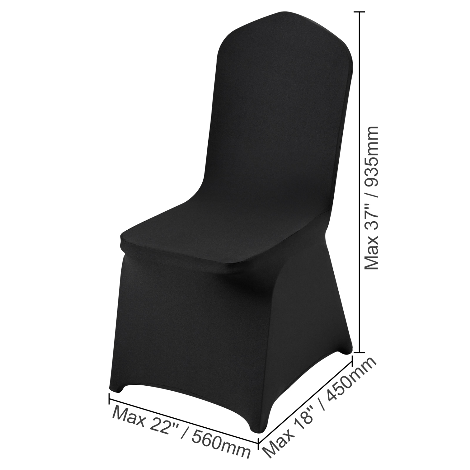 VEVOR 50PCS Stretch Spandex Folding Chair Covers, Universal Fitted Chair Cover, Removable Washable Protective Slipcovers, for Wedding, Holiday,