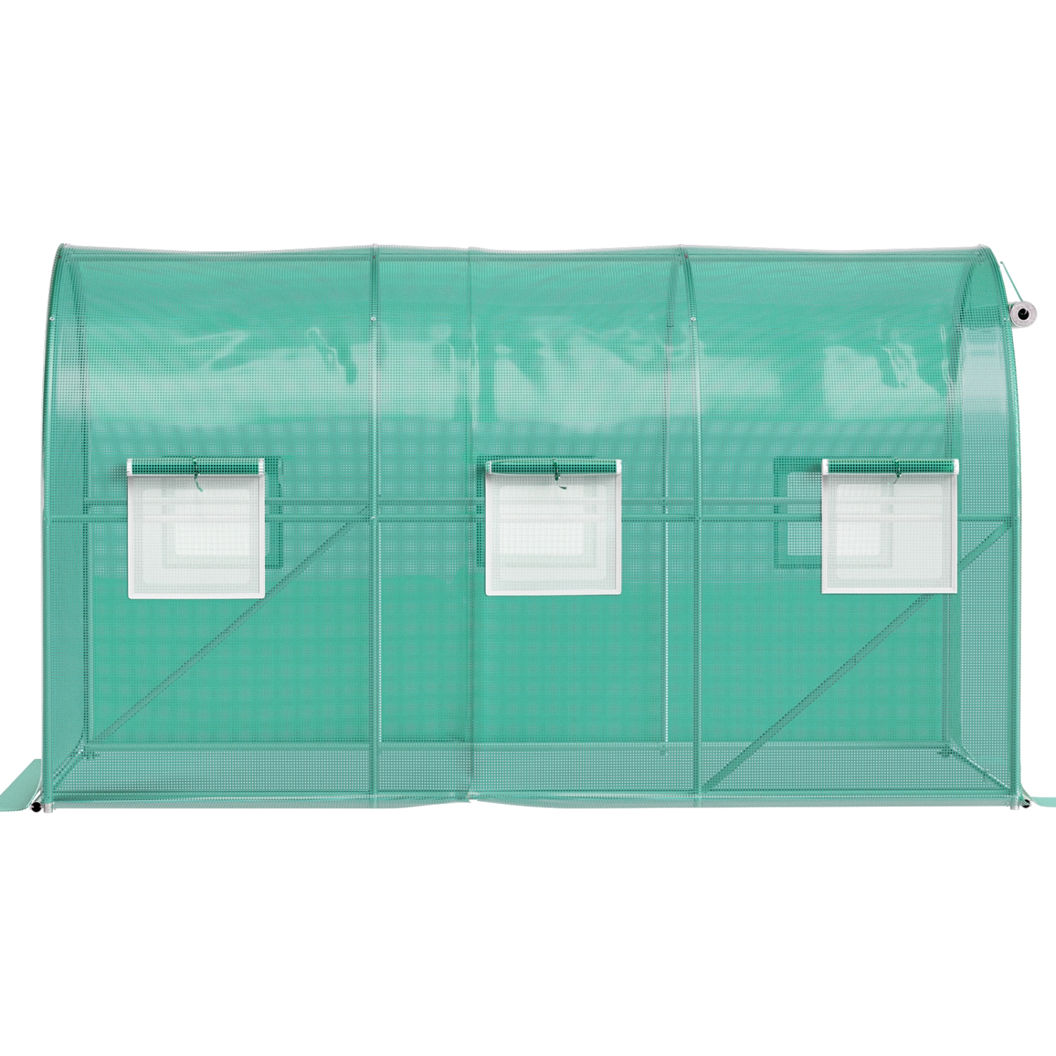 VEVOR 12 x 7 x 7 ft Walk-in Tunnel Greenhouse, Portable Plant Hot House with Galvanized Steel Hoops, 1 Top Beams, 2 Diagonal Poles, 1 Zippered Door &