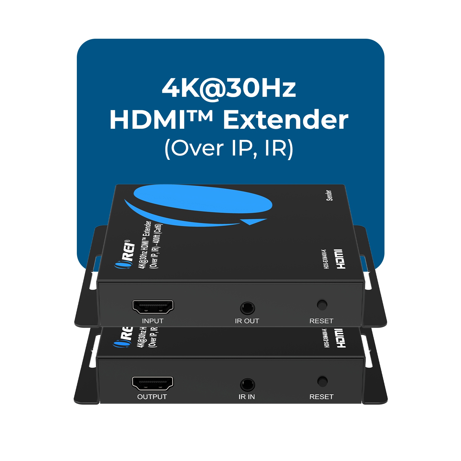 OREI – Prolongateur HDMI™ 4K@30 Hz - 400&nbsp;pi (Cat6) (HDS-EXM400-K)