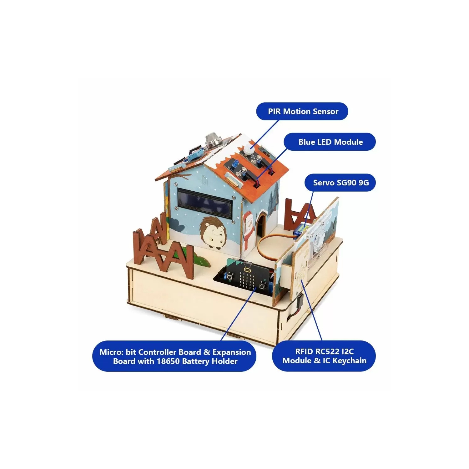 ACEBOTT Smart Home IoT Starter Kit - Arduino & ACECode Scratch - Includes Micro:Bit Board, STEM DIY Programming Kit for Kids 8+ | QE005