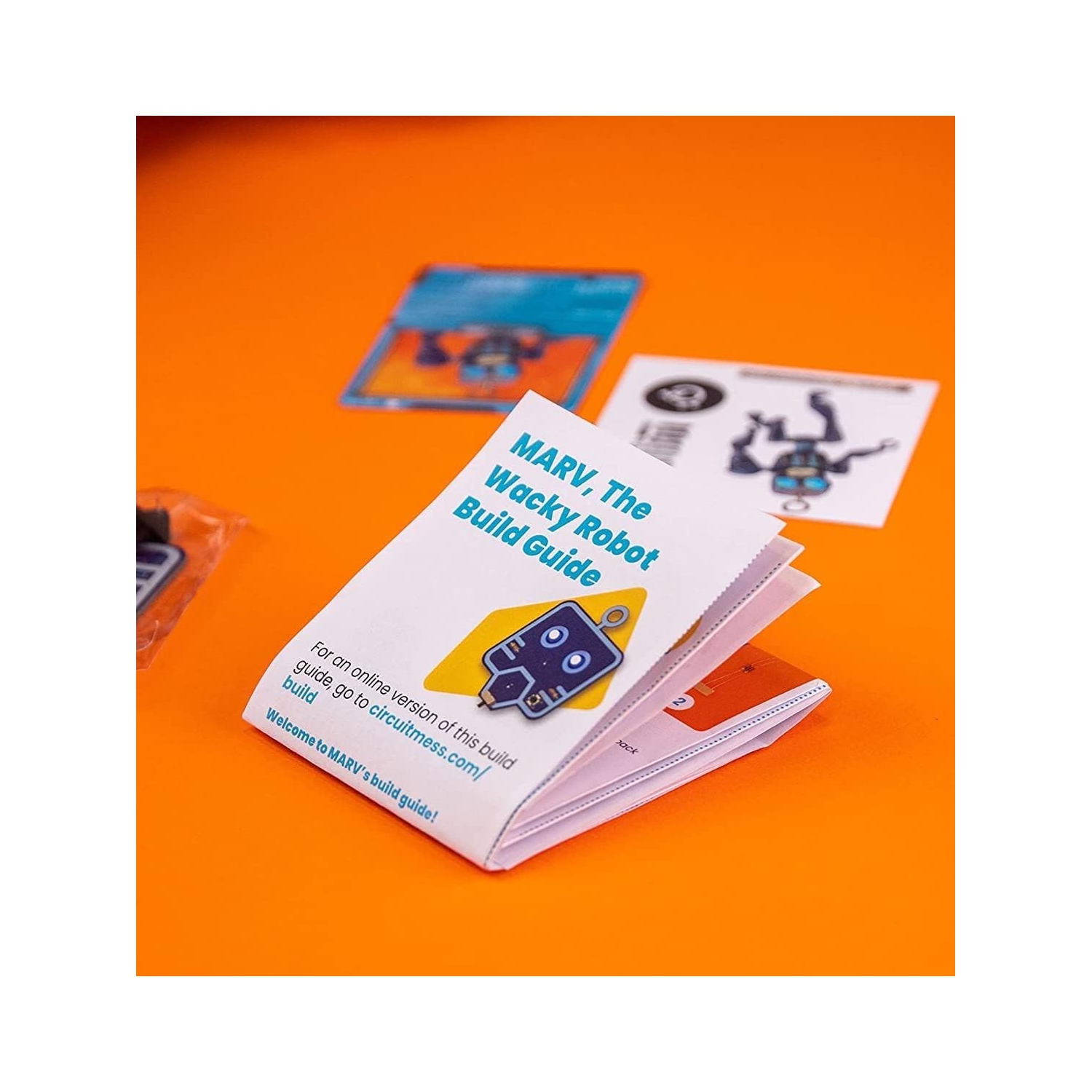 CircuitMess Wacky Robots Marv - DIY Soldering & Electronics Kit - Learn LEDs, Switches, Pushbuttons - STEM Robot Kit for Beginners