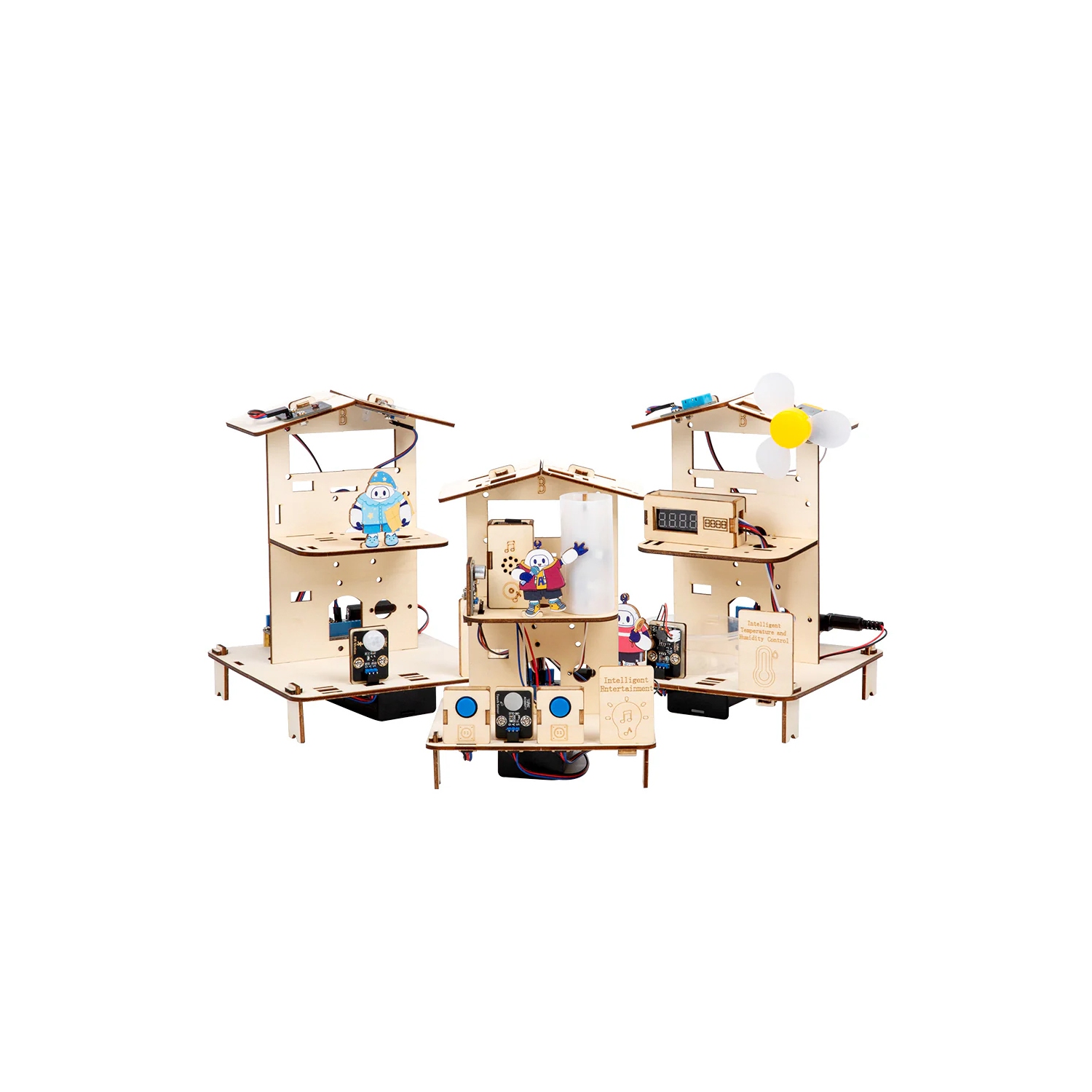 Trousse éducative STIM 3-en-1 de maison intelligente ACEBOTT - 1 Trousse de programmation à faire soi-même pour la maison et l'école | QE021 ESP32,