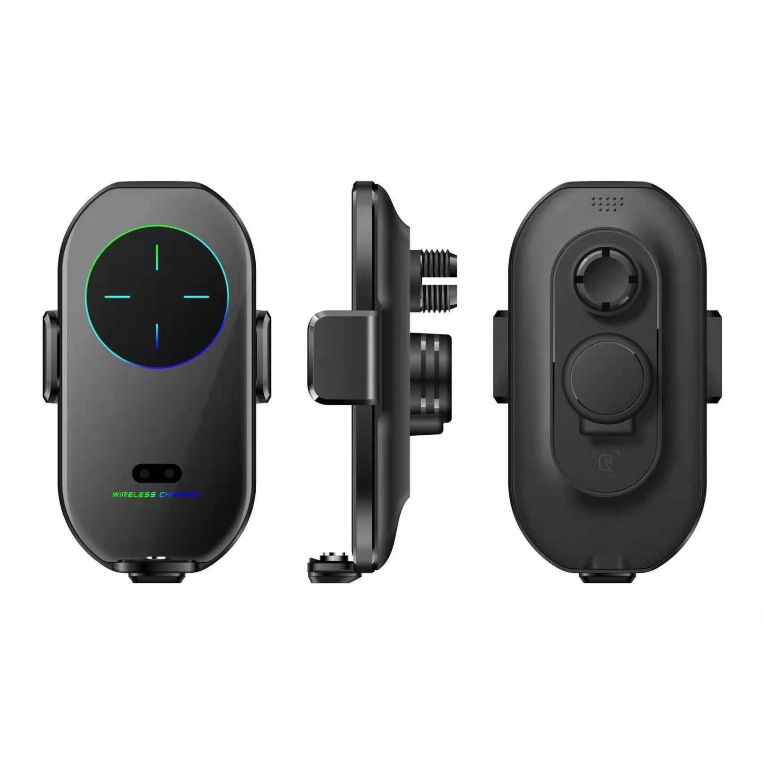 Smart Car Wireless Charging Phone Holder, A7S Infrared Automatic Sensing Car Supplies, Black