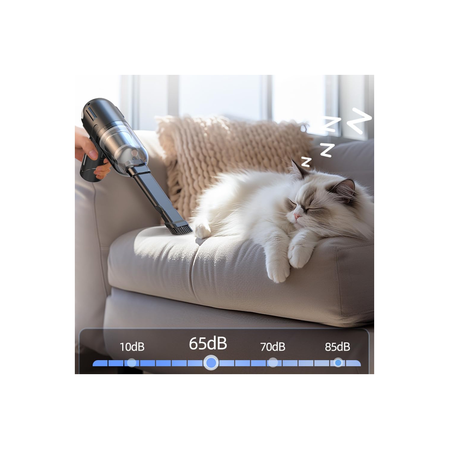 Handheld Vacuum Cordless Rechargeable,Portable Car Vacuum Cleaner,Dog Vacuum Brush for Shedding Pet Hair,Car & Home Cleaning