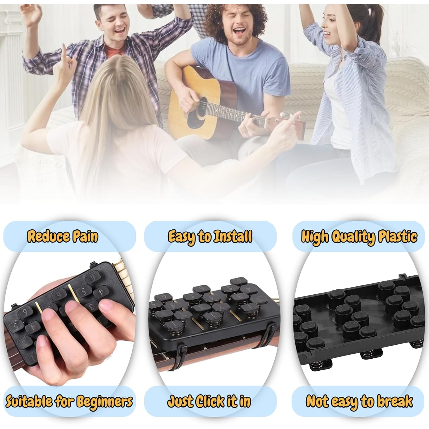 Entraîneur d'accords de guitare, outil d'apprentissage de guitare avec tableau d'accords de guitare, outil changeur d'accords de guitare pour guitare