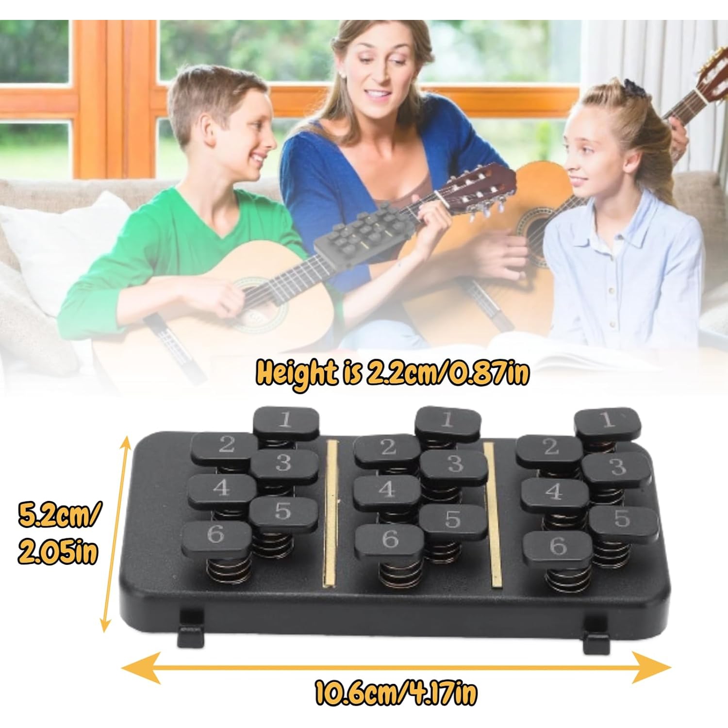 Entraîneur d'accords de guitare, outil d'apprentissage de guitare avec tableau d'accords de guitare, outil changeur d'accords de guitare pour guitare