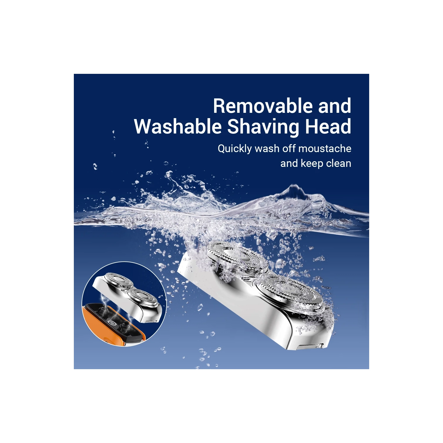 Electric Smart Shaver Digital Display Travel Shaver Mini Dual Blade Waterproof Men's Shaver Portable Beard Trimmer