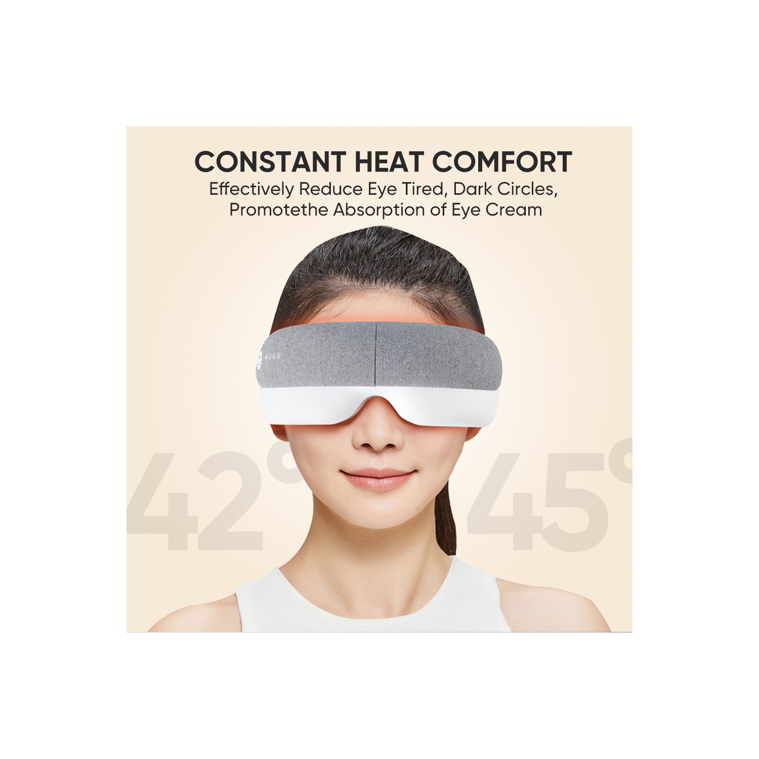 Eye Massager,Heated Eye Massage Mask for Headache Relief,Heating Head & Eye Massager for Eye Strain Dry Eyes