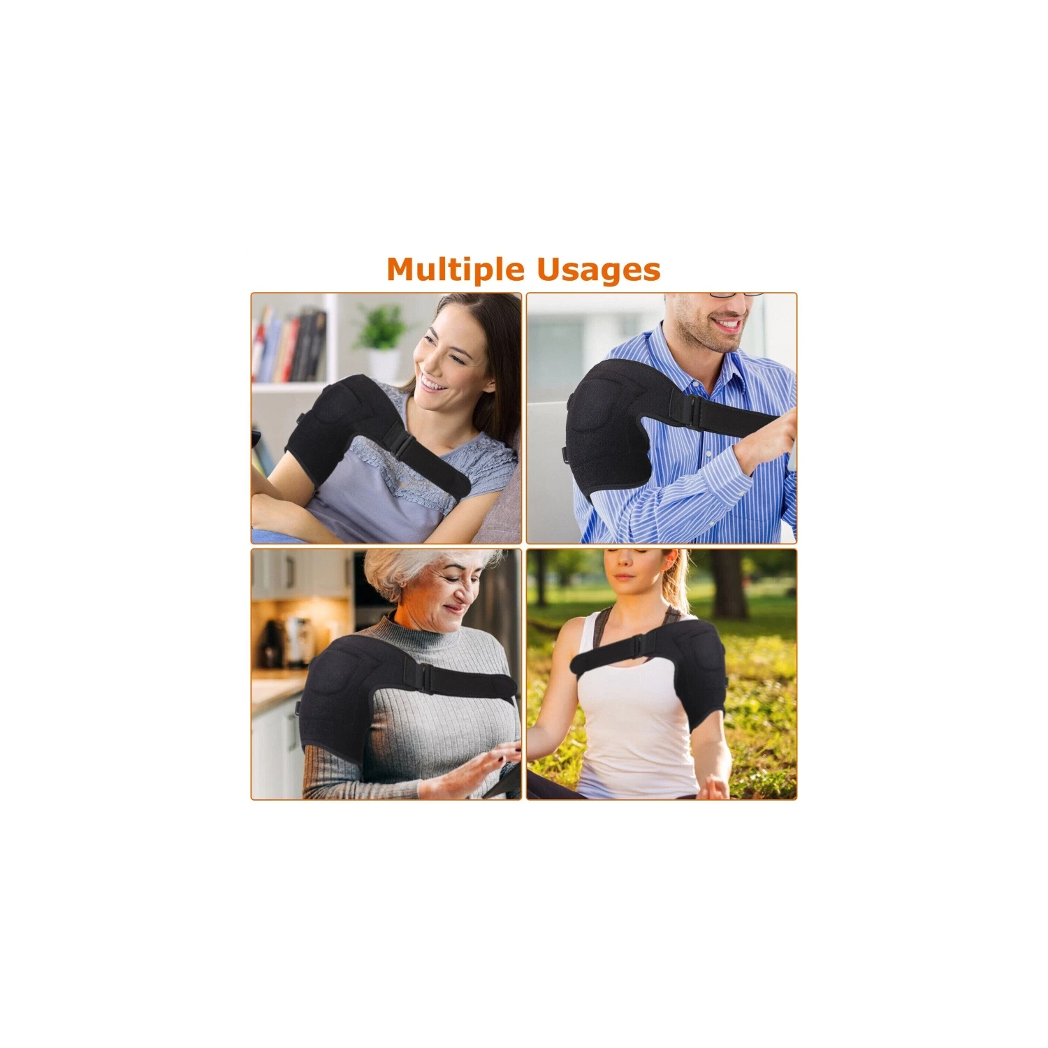 Electric Heating Shoulder Strap 3-Mode Temperature Control Heated Shoulder Brace Heating Pad Therapy Heat Wrap