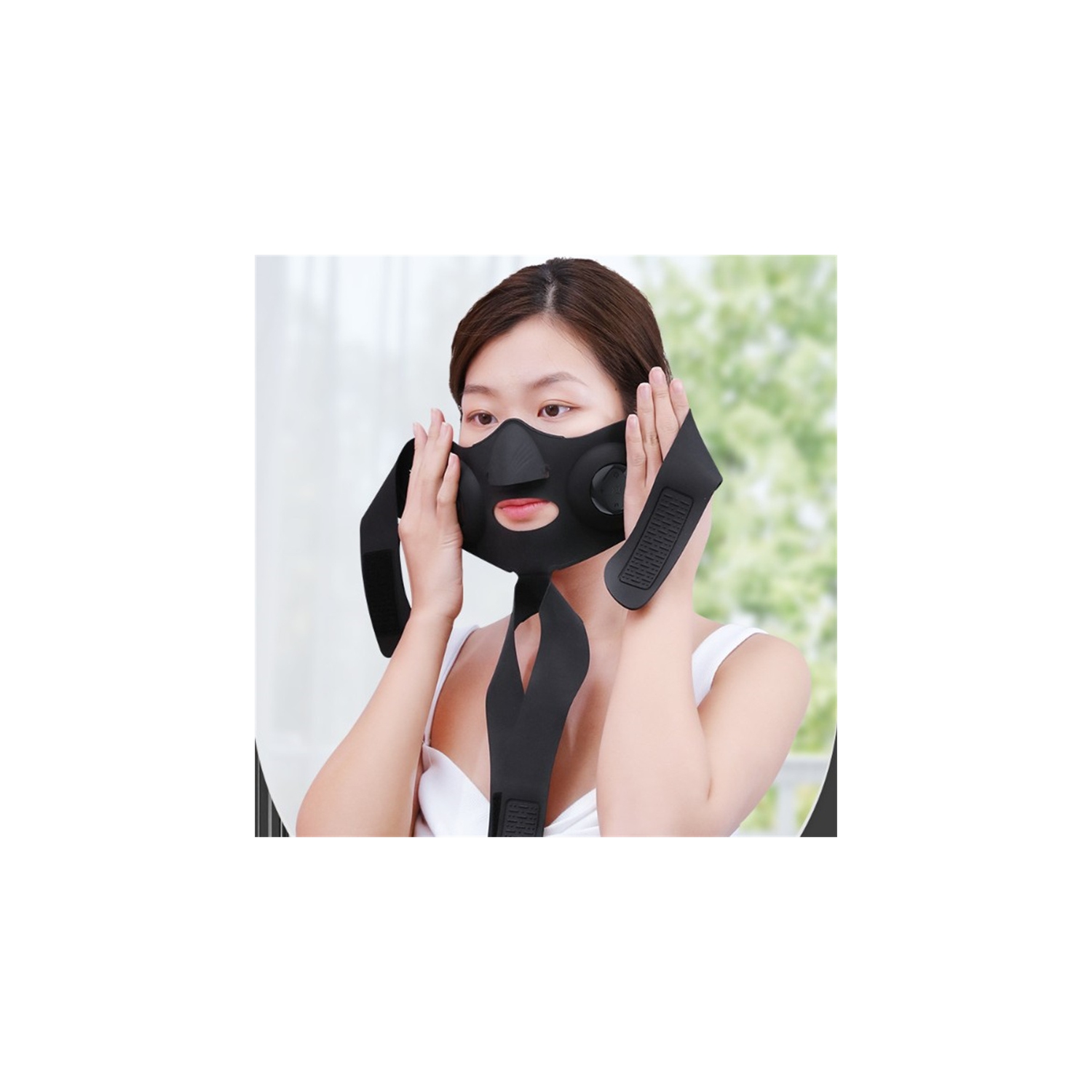 Masque masseur à joues amincissant électrique en forme de V Microcourant Ceinture de levage pour le visage Instrument de beauté