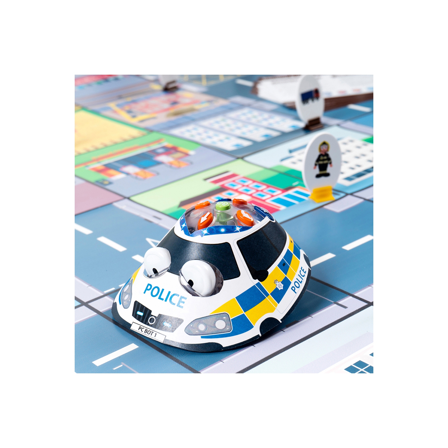 Community Activity Tin STEM Kit - Programmable & Educational Toy with Accessories, Character, Props & Activity Cards for Bee-Bot & Blue-Bot | Kids 3+