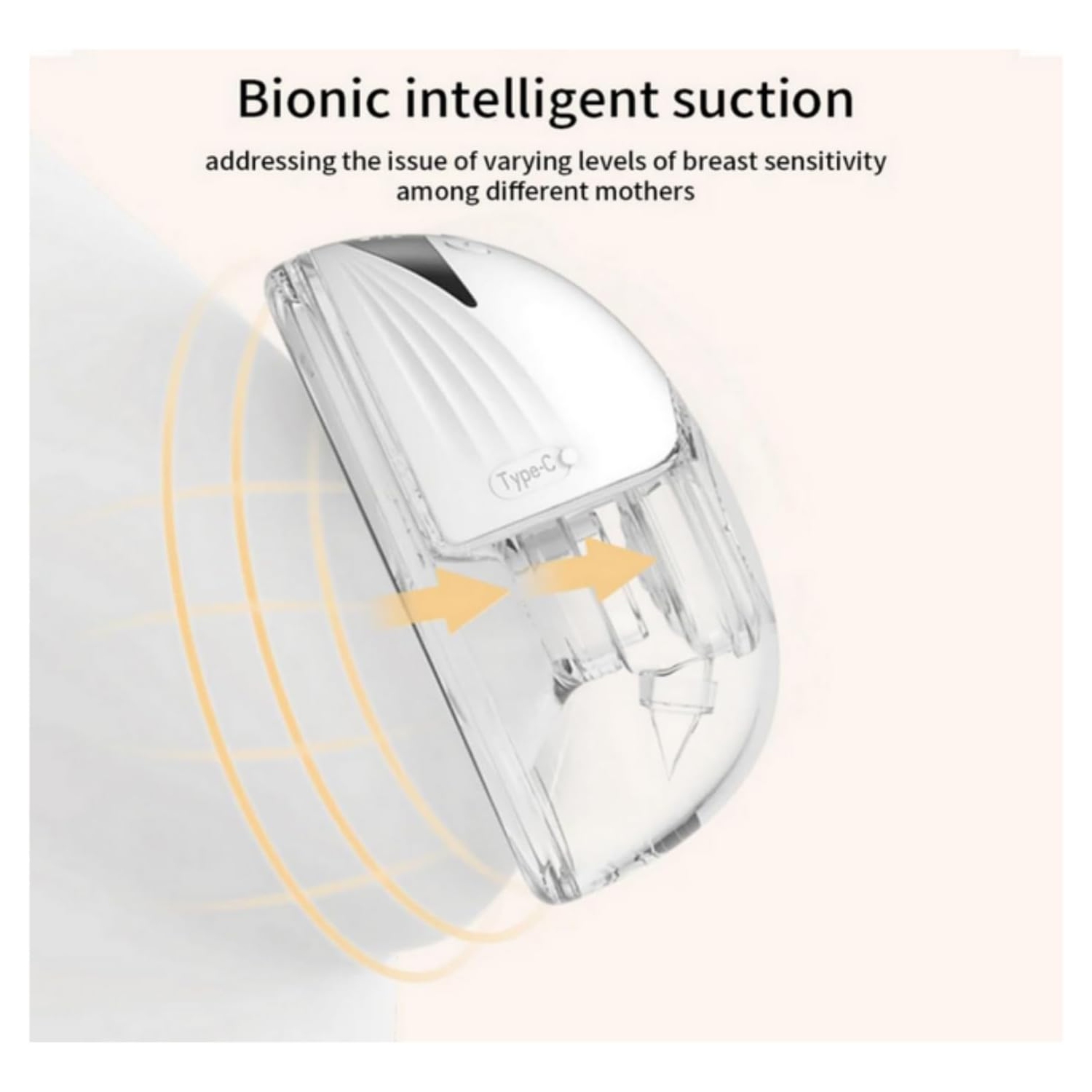 Tire-lait prêt-à-porter Tire-lait électrique mains libres Collecteur de lait confortable Léger avec affichage LED 4 modes et 12 niveaux - Blanc