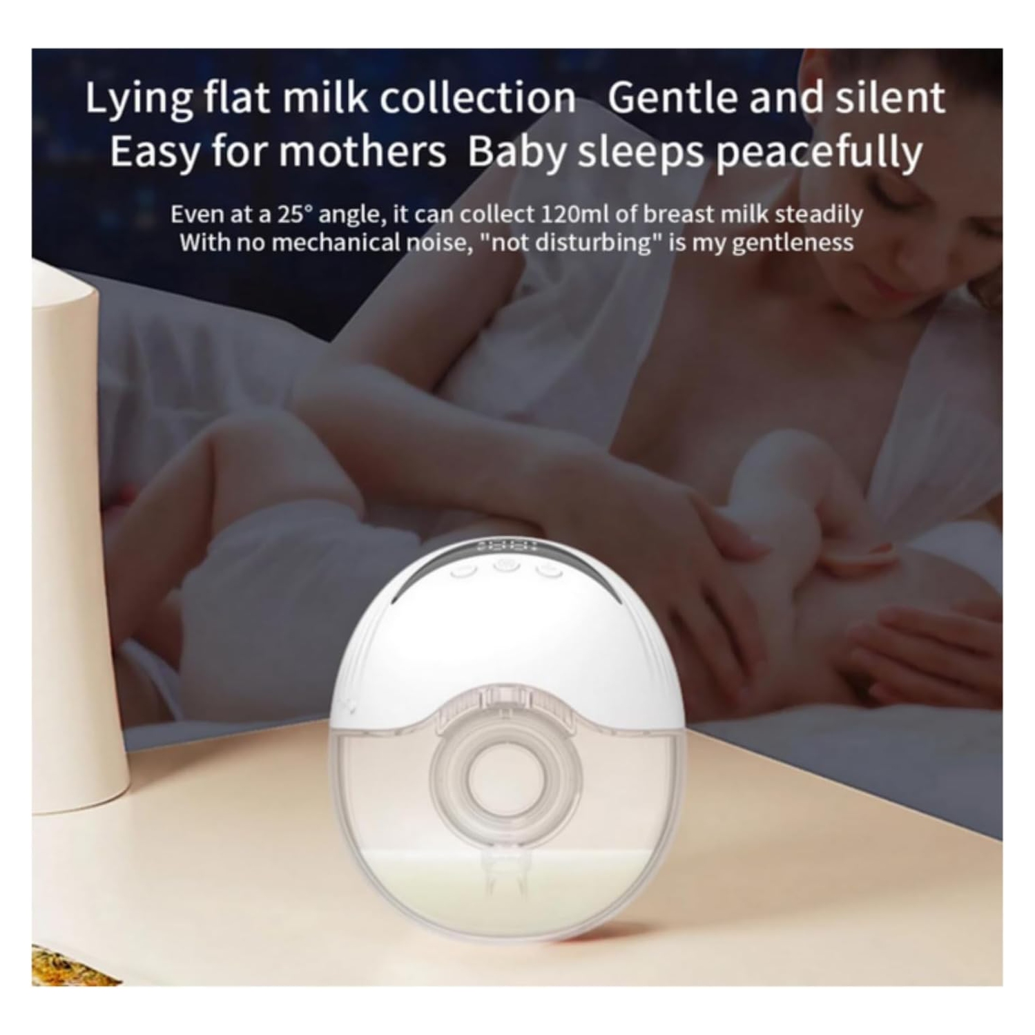 Tire-lait électrique prêt-à-porter Tire-lait électrique mains libres Collecteur de lait confort Léger avec affichage LED 4 modes et 12 niveaux -