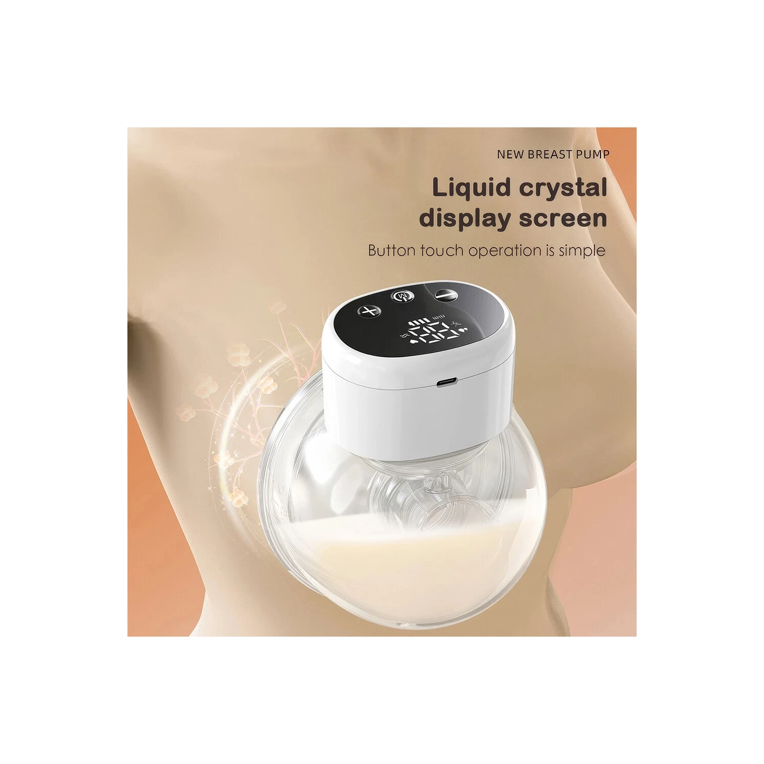 Tire-lait électrique Appareil tout-en-un prêt-à-porter intelligent Tire-lait automatique silencieux Tirez vos mains libres - Blanc