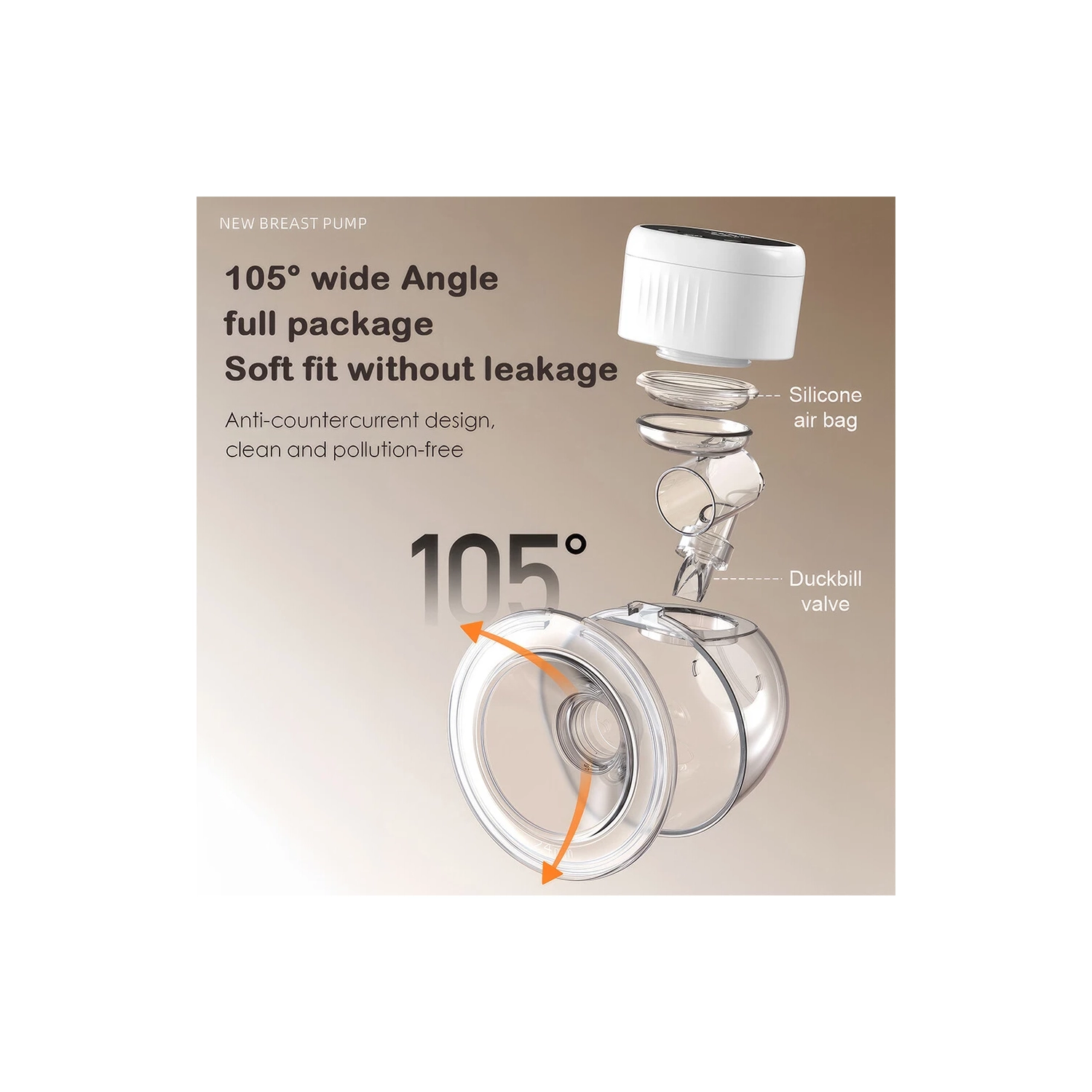 Tire-lait électrique Appareil tout-en-un prêt-à-porter intelligent Tire-lait automatique silencieux Tirez vos mains libres - Blanc