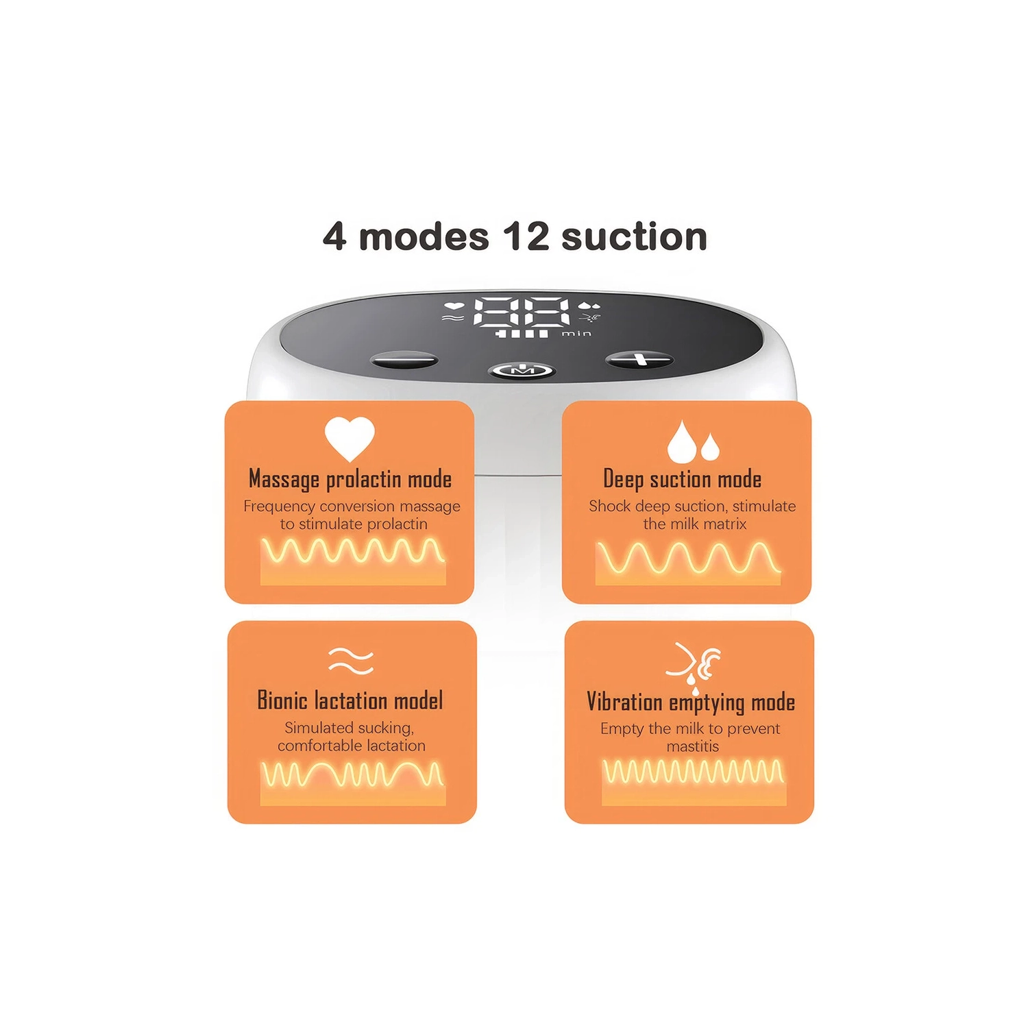 Tire-lait électrique Appareil tout-en-un prêt-à-porter intelligent Tire-lait automatique silencieux Tirez vos mains libres - Blanc