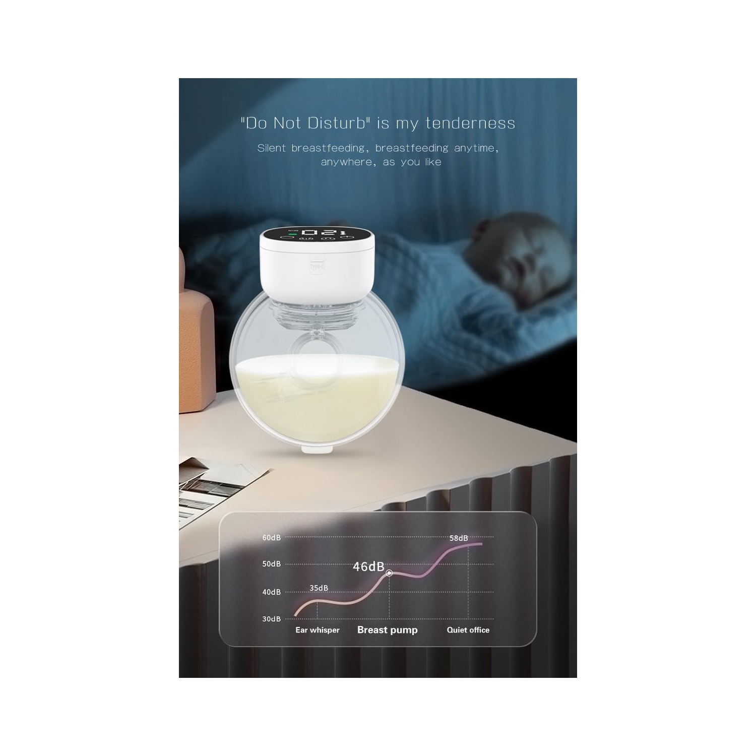 Tire-lait électrique, tire-lait rechargeable, mains libres, tire-lait à 3 modes avec écran LED, facile à démonter et à nettoyer, fonctionne