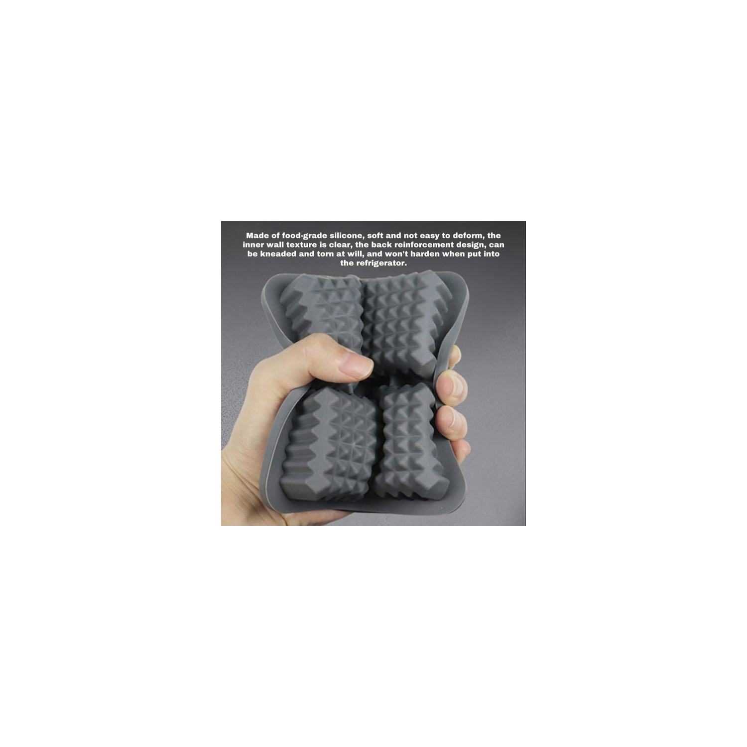 [Food Grade Silicone] Square Mold Set - Leak-Proof Funnel Lid Design + Easy-to-Remove Special Ice Box, Suitable for Whiskey/Cocktail/Juice DIY