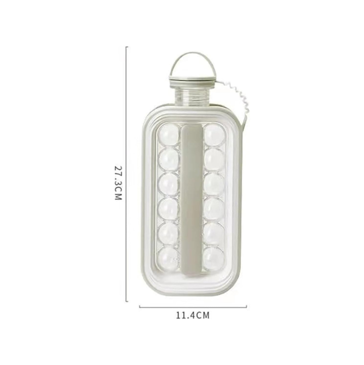 2-in-1 ice hockey pitcher | water bottle ice tray | silicone ice ball mold | household push-type transparent ice maker | portable handle | quick