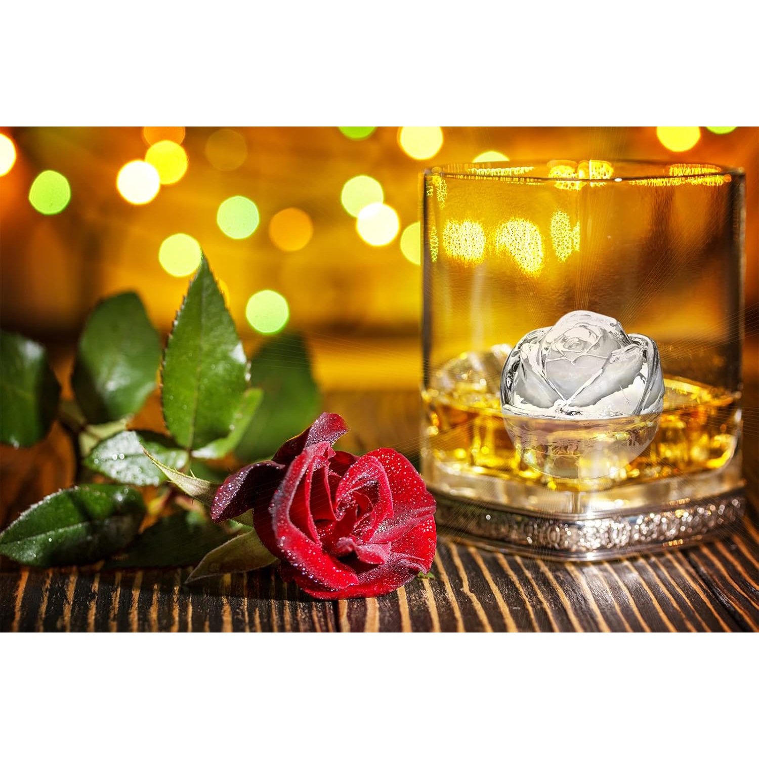 Food Grade Silicone Ice Ball Molds with Splash-Proof Lid, Ice Tongs and Funnel, Home Whiskey Cocktail Ice Maker (2 Pieces)