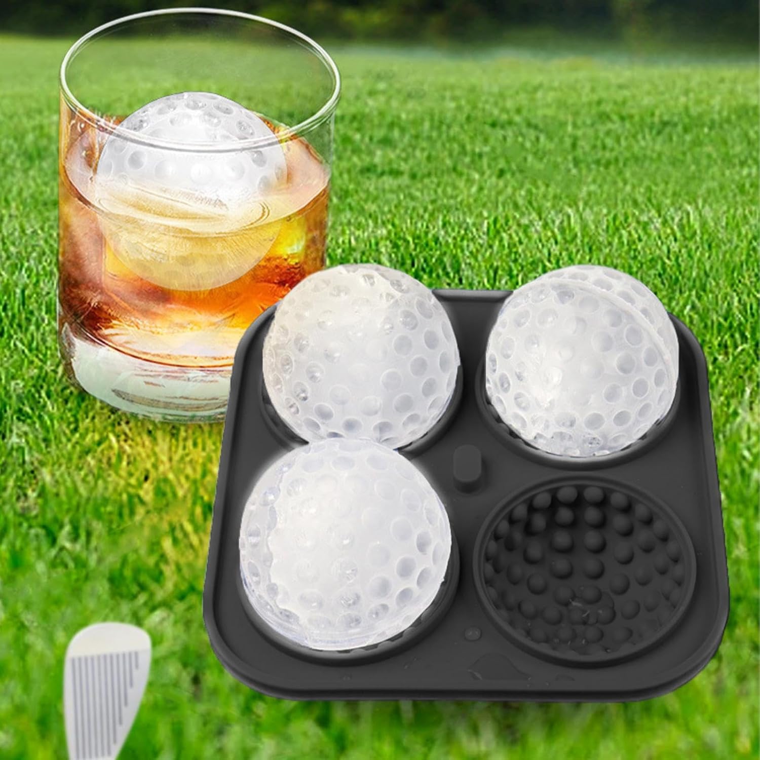 [Food Grade Silicone] Ice Ball Mold Set - Leak-proof Funnel Lid Design + Easy-to-Remove Special Ice Box, Suitable for Whiskey/Cocktail/Juice DIY