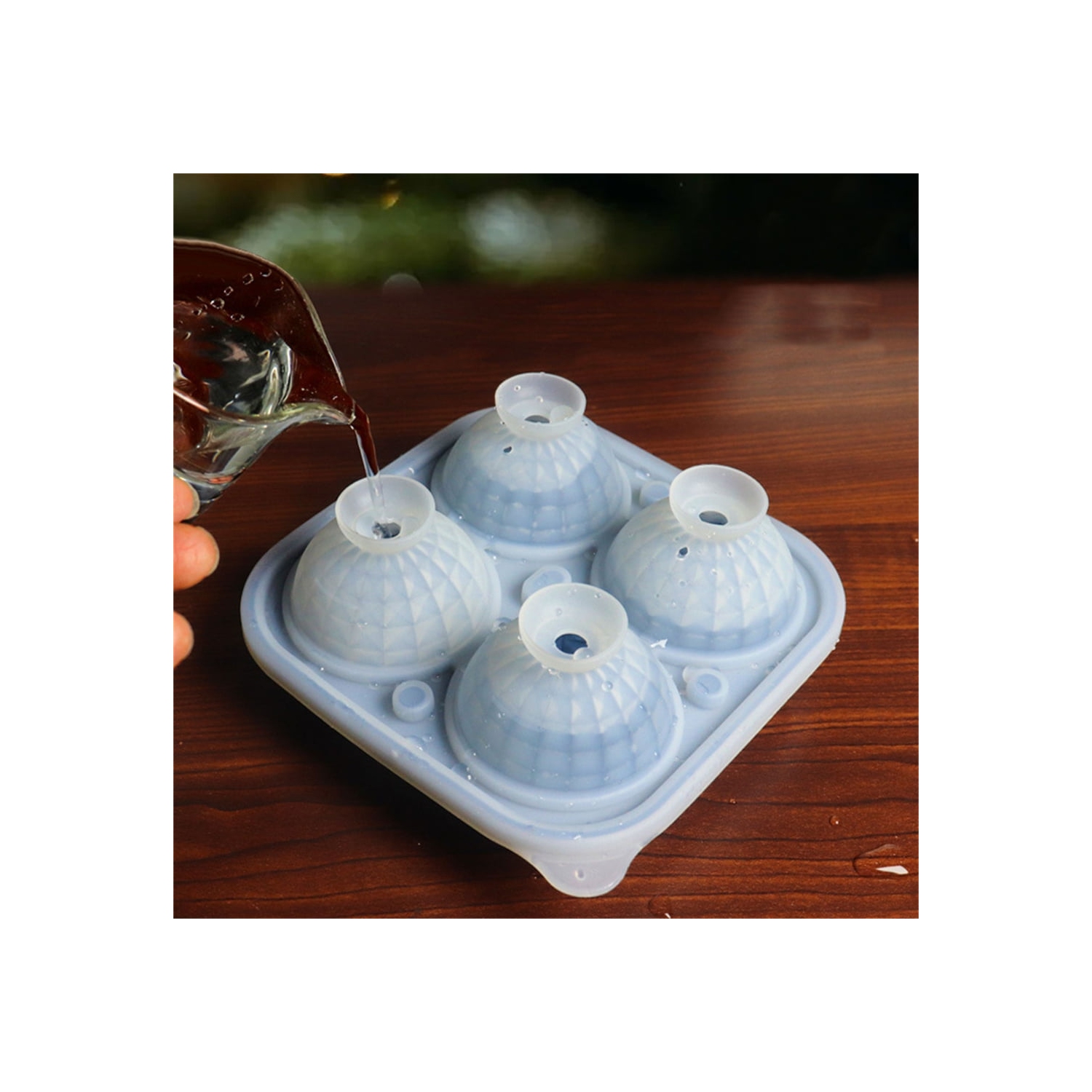 [Food Grade Silicone] Ice Ball Mold Set - Leak-proof Funnel Lid Design + Easy-to-Remove Special Ice Box, Suitable for Whiskey/Cocktail/Juice DIY