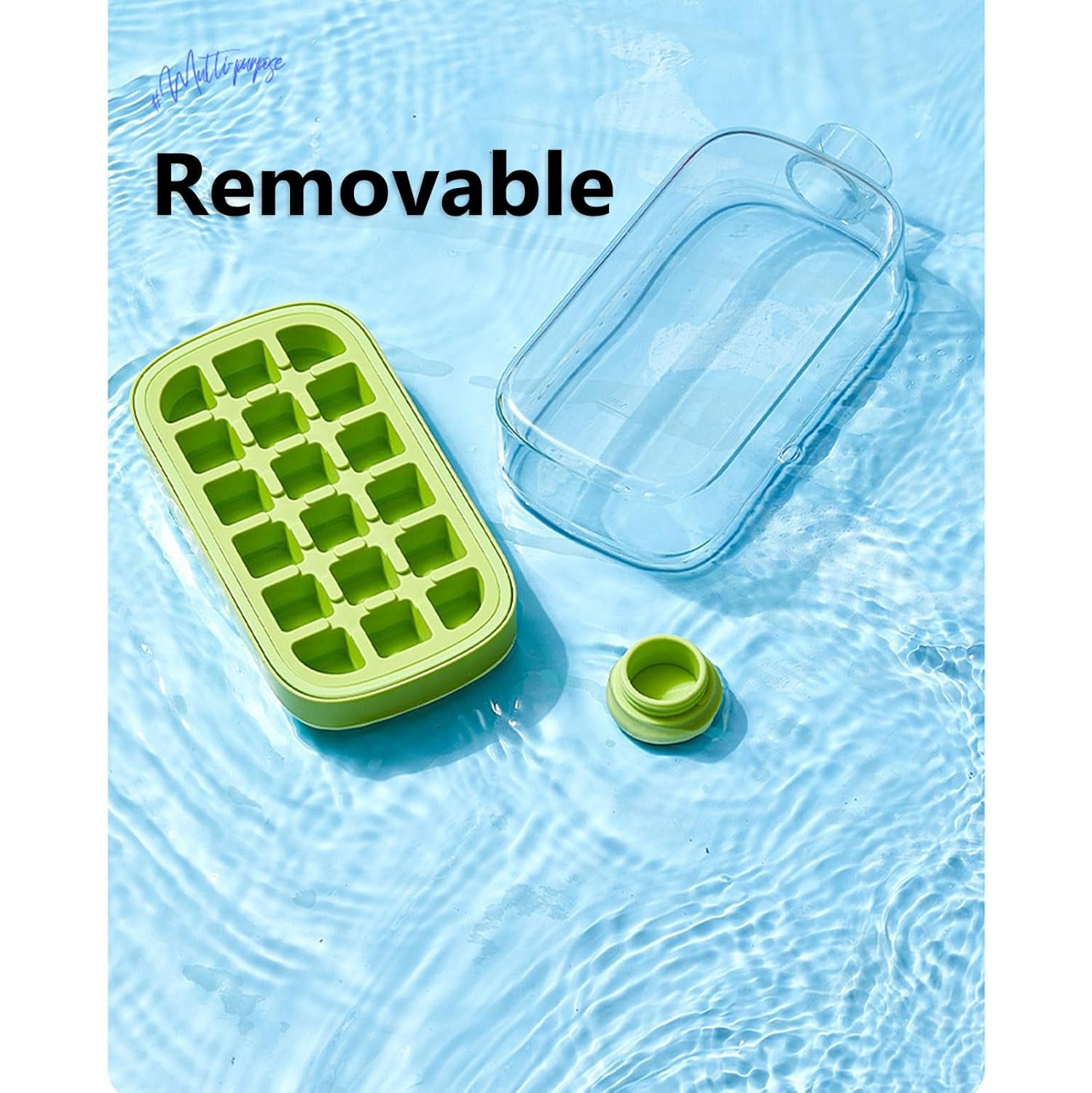 800ml large capacity One-touch ice-dispensing portable ice drink cup | Ice tray and water cup two-in-one | Portable for fitness and outdoor use |