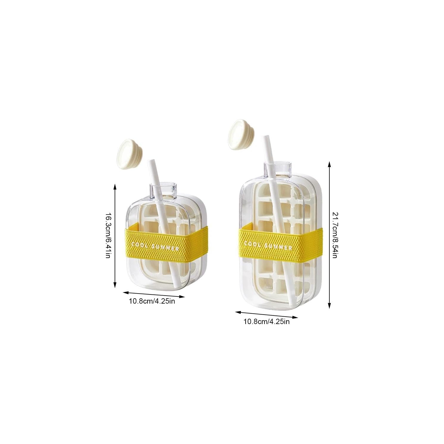 800ml large capacity One-touch ice-dispensing portable ice drink cup | Ice tray and water cup two-in-one | Portable for fitness and outdoor use |