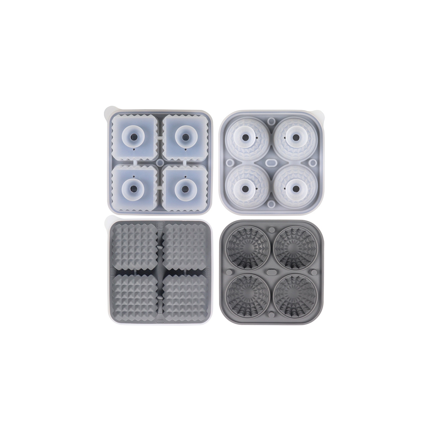 [Food Grade Silicone] Ice Cube Mold Set - Leak-proof Funnel Cover Design + Easy-to-Remove Special Ice Box, Suitable for Whiskey/Juice DIY Creative