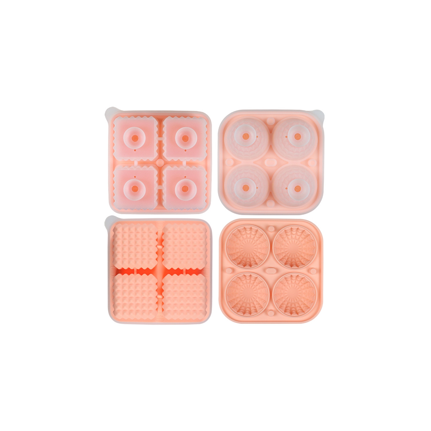 [Food Grade Silicone] Ice Cube Mold Set - Leak-proof Funnel Cover Design + Easy-to-Remove Special Ice Box, Suitable for Whiskey/Juice DIY Creative