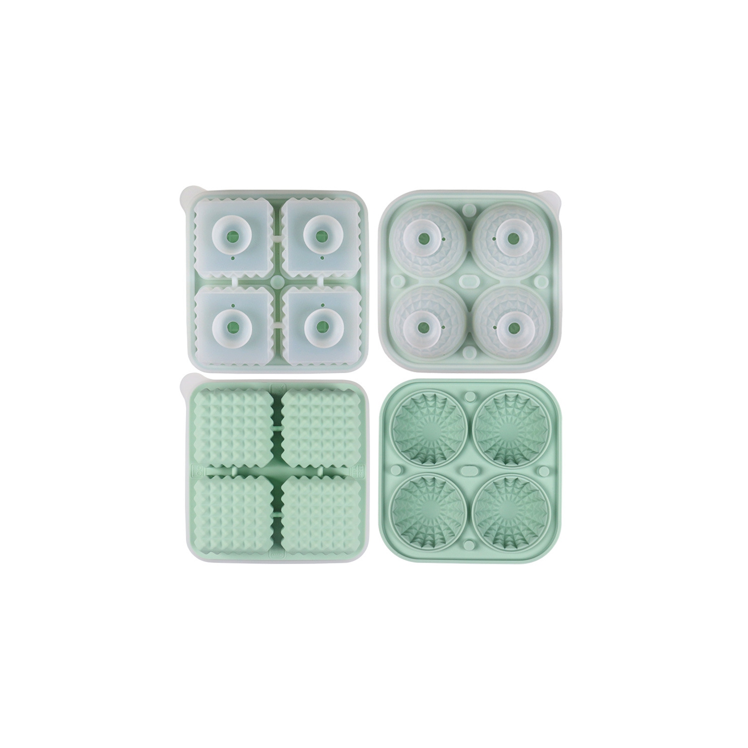 [Food Grade Silicone] Ice Cube Mold Set - Leak-proof Funnel Cover Design + Easy-to-Remove Special Ice Box, Suitable for Whiskey/Juice DIY Creative