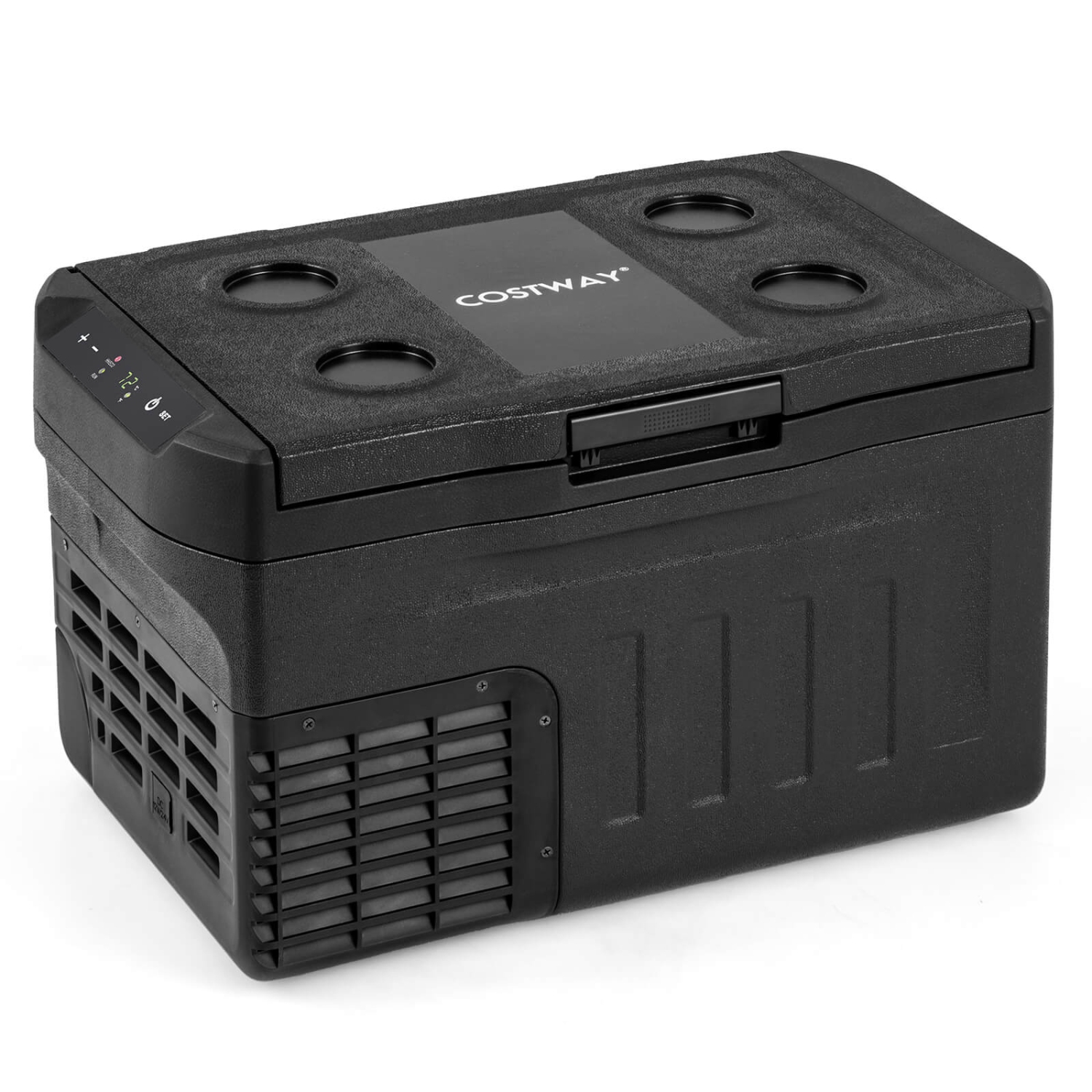 Costway 12 Volt Car Refrigerator with -4℉~68℉ Adjustable Range Divider for Camping 23/32/42 QT