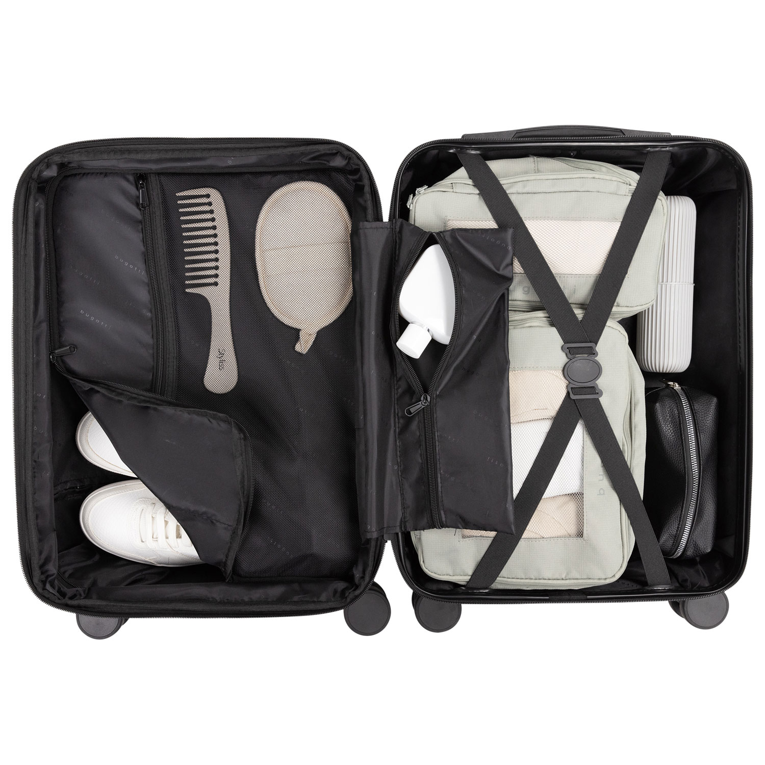 Bagage de cabine rigide extensible de 21,5 po et sac à dos New York de Bugatti - Fer forgé - Exclusivité de Best Buy