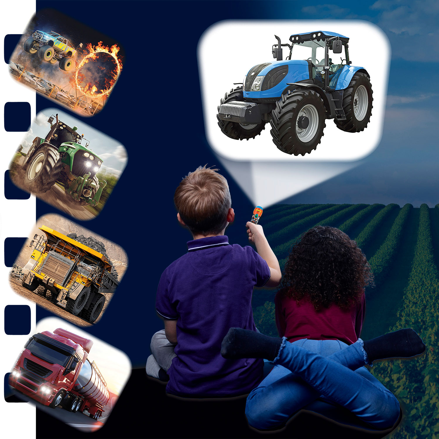 Brainstorm Tractor & Truck Torch & Projector