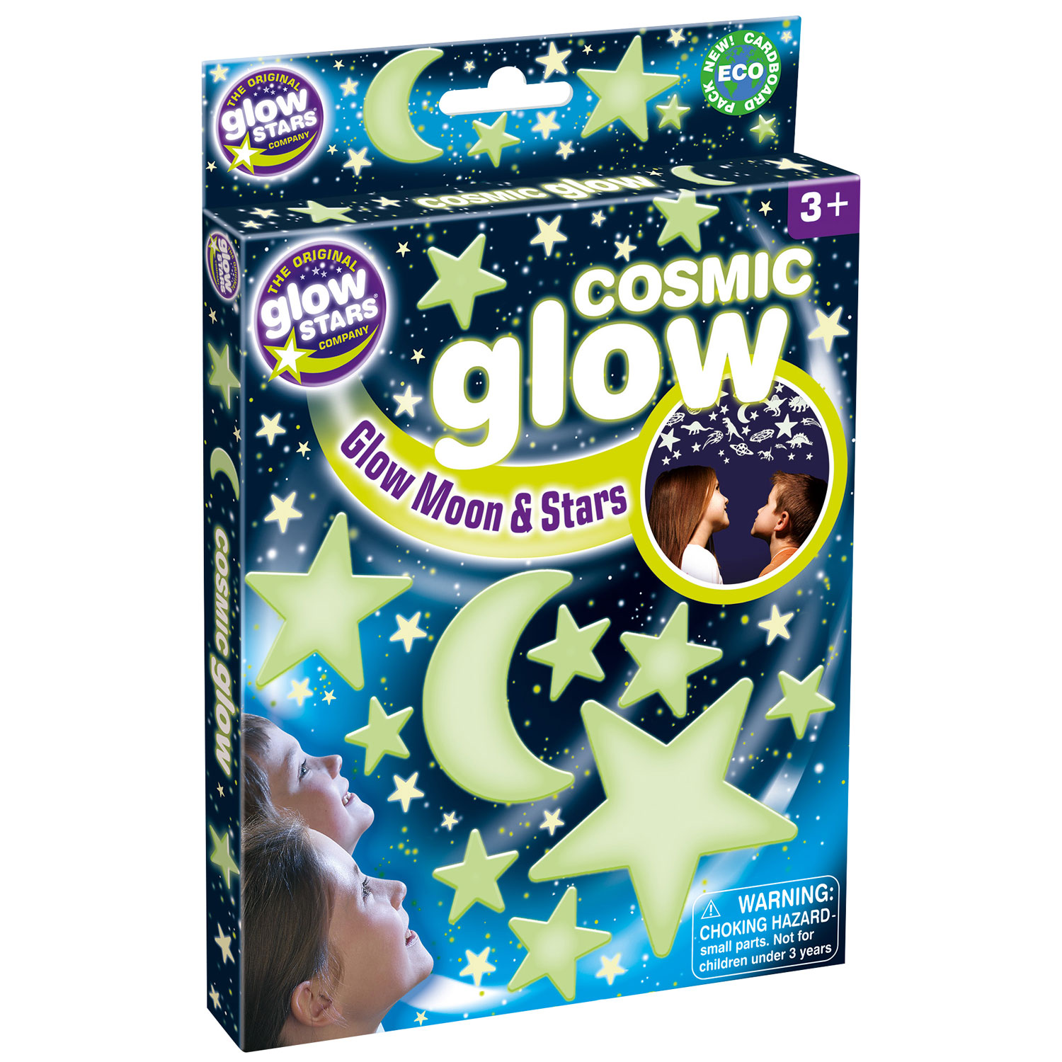 Étoiles et lunes pour plafond de Brainstorm - Phosphorescent - 20 pièces