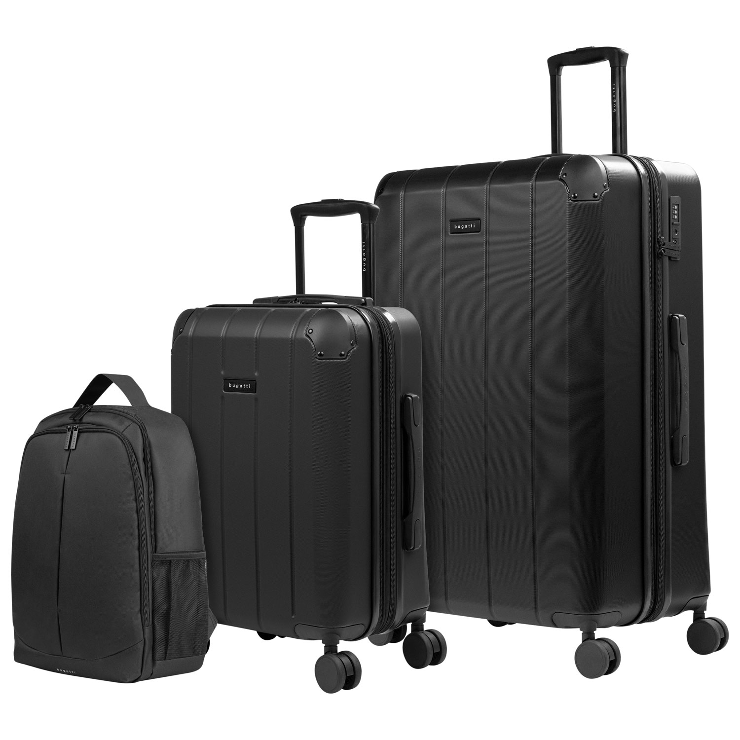 Bugatti New York 2-Piece Hard Side Expandable Luggage Set & Backpack - Forged Iron - Only at Best Buy