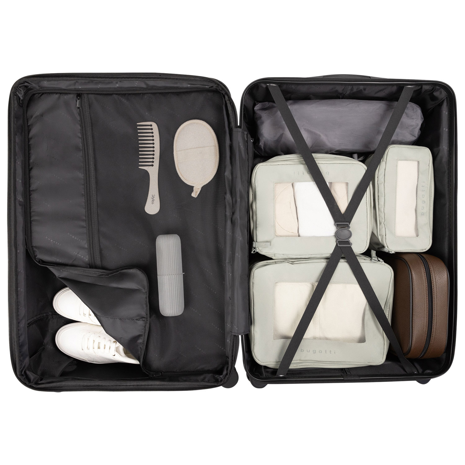 Bugatti New York 2-Piece Hard Side Expandable Luggage Set & Backpack - Forged Iron - Only at Best Buy