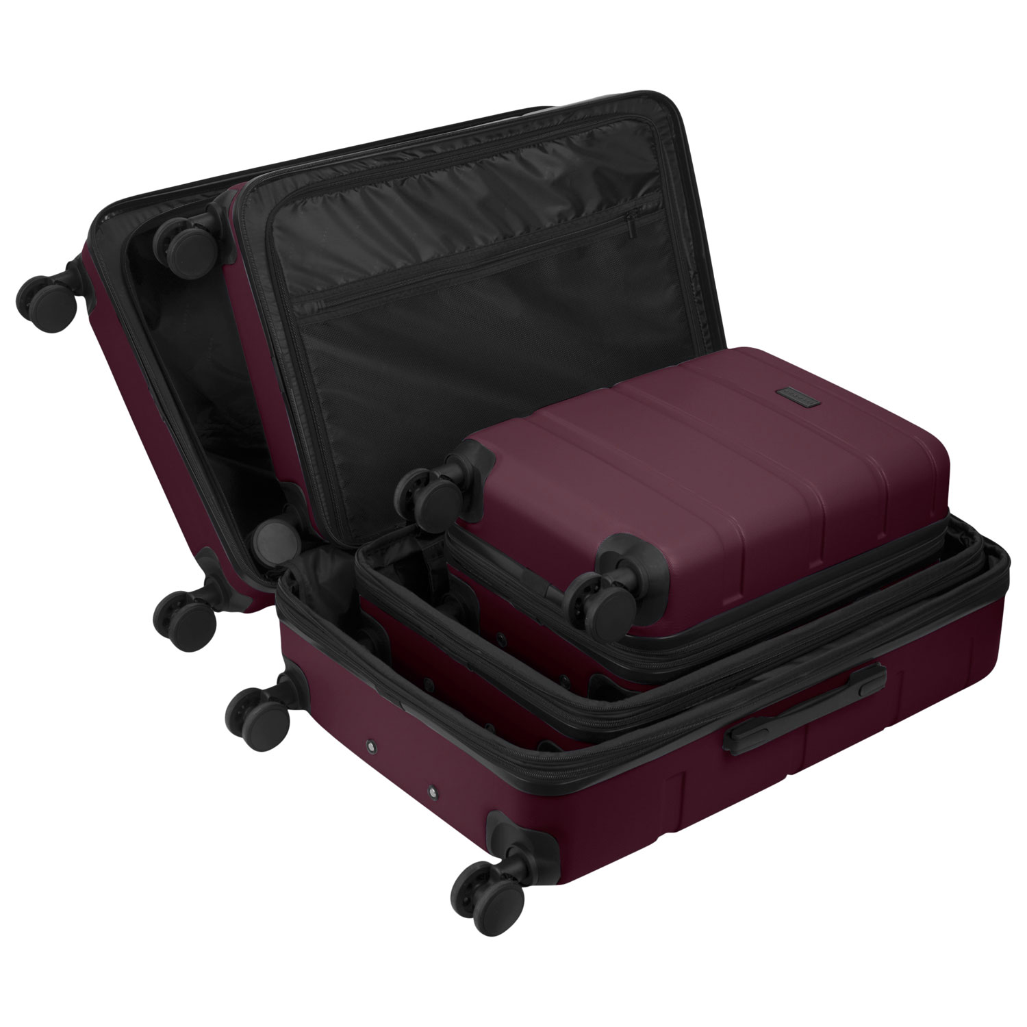 Ensemble de 3 valises rigides extensibles Barcelona de Bugatti - Figue - Exclusivité de Best Buy