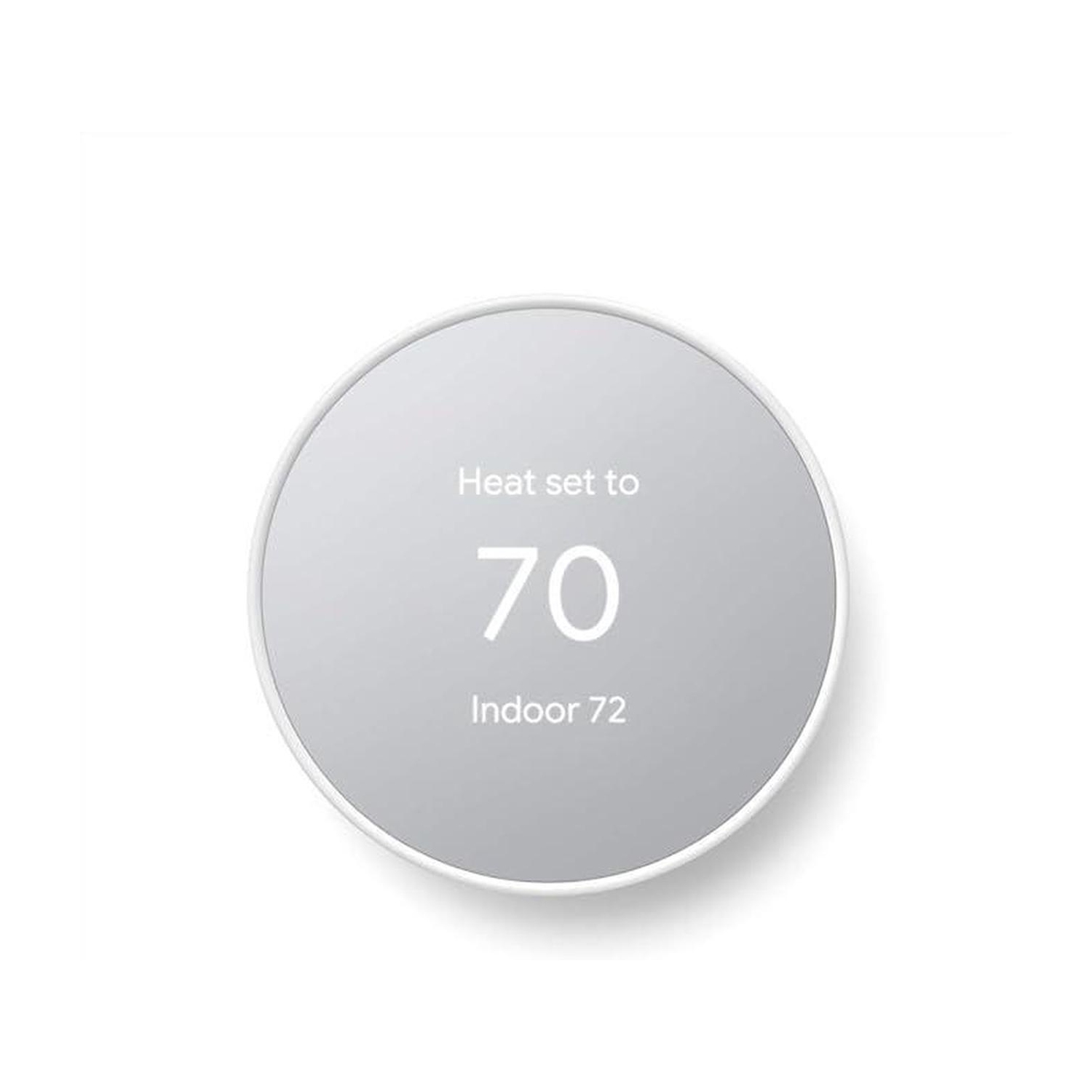 Thermostat Nest de Google - Thermostat intelligent pour la maison - Thermostat Wi-Fi programmable - Neige