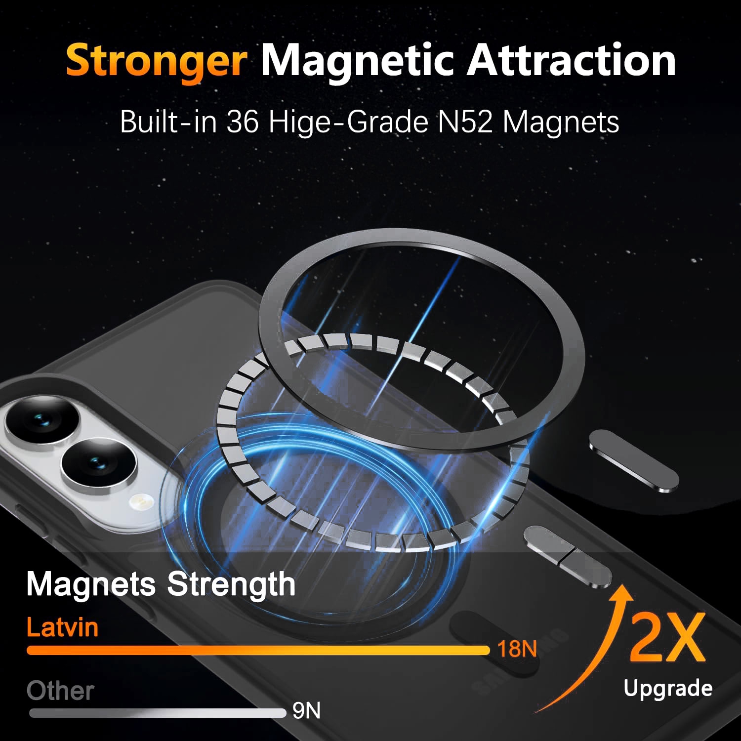 XCRS – Étui givré arrière pour Galaxy S25 Edge de Samsung