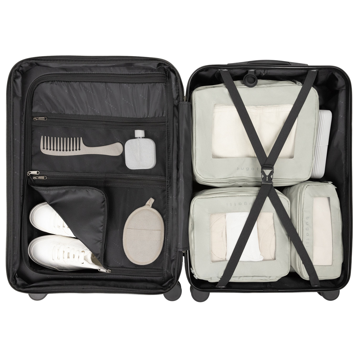 Ensemble de 2 valises rigides extensibles Windsor de Bugatti - Crème - Exclusivité de Best Buy