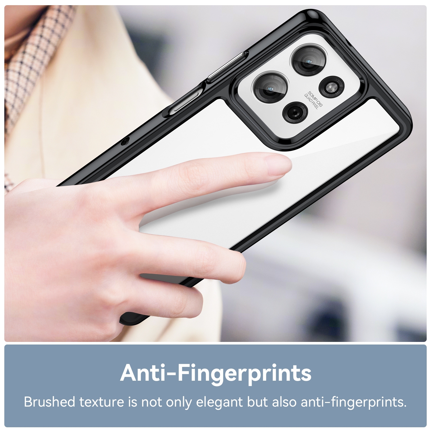 Étui rigide ajusté transparent en acrylique XCRS pour G 5G de Motorola